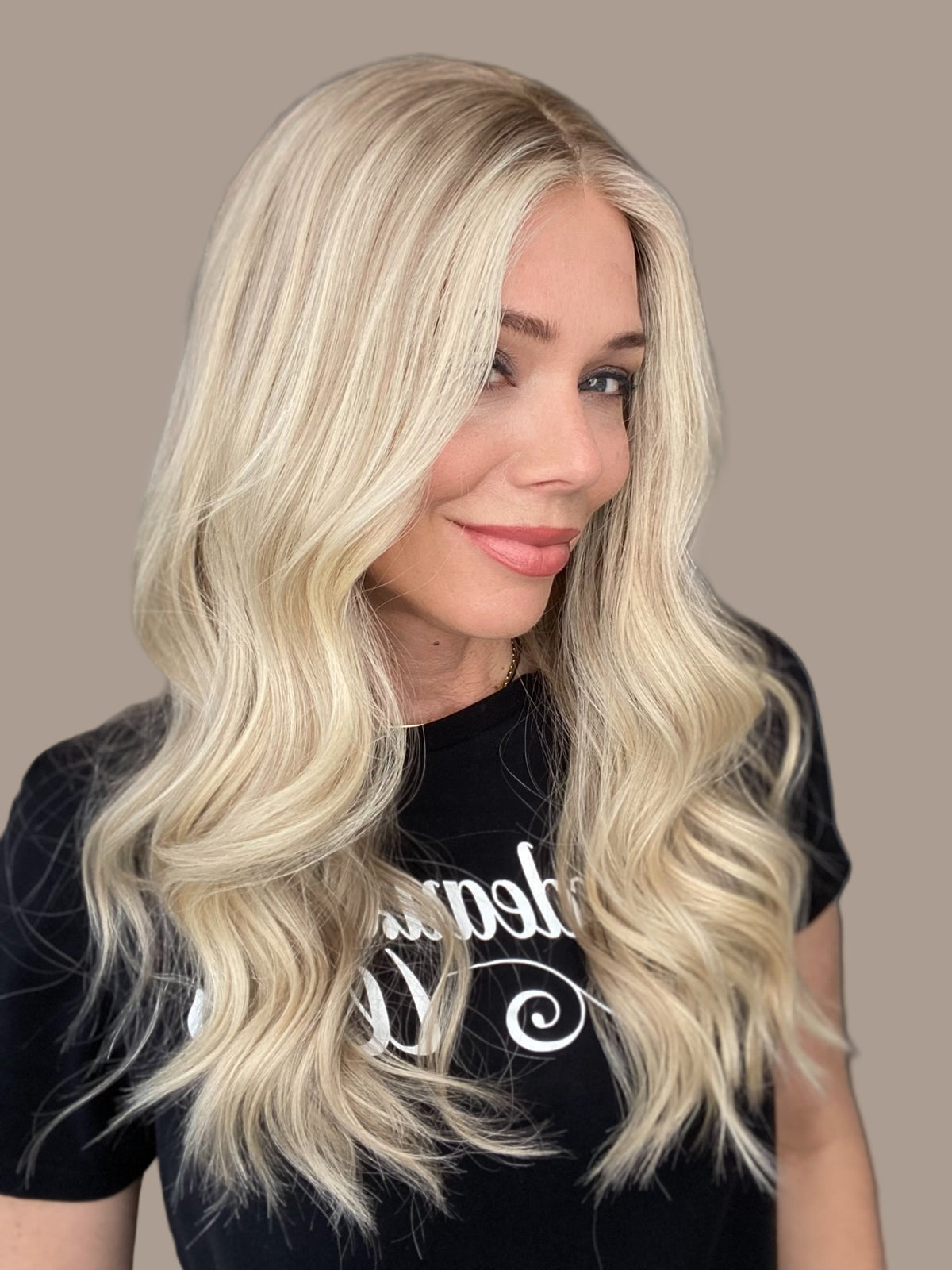HUMAN HAIR  HAND TIED MONO TOP WIG # G-8588