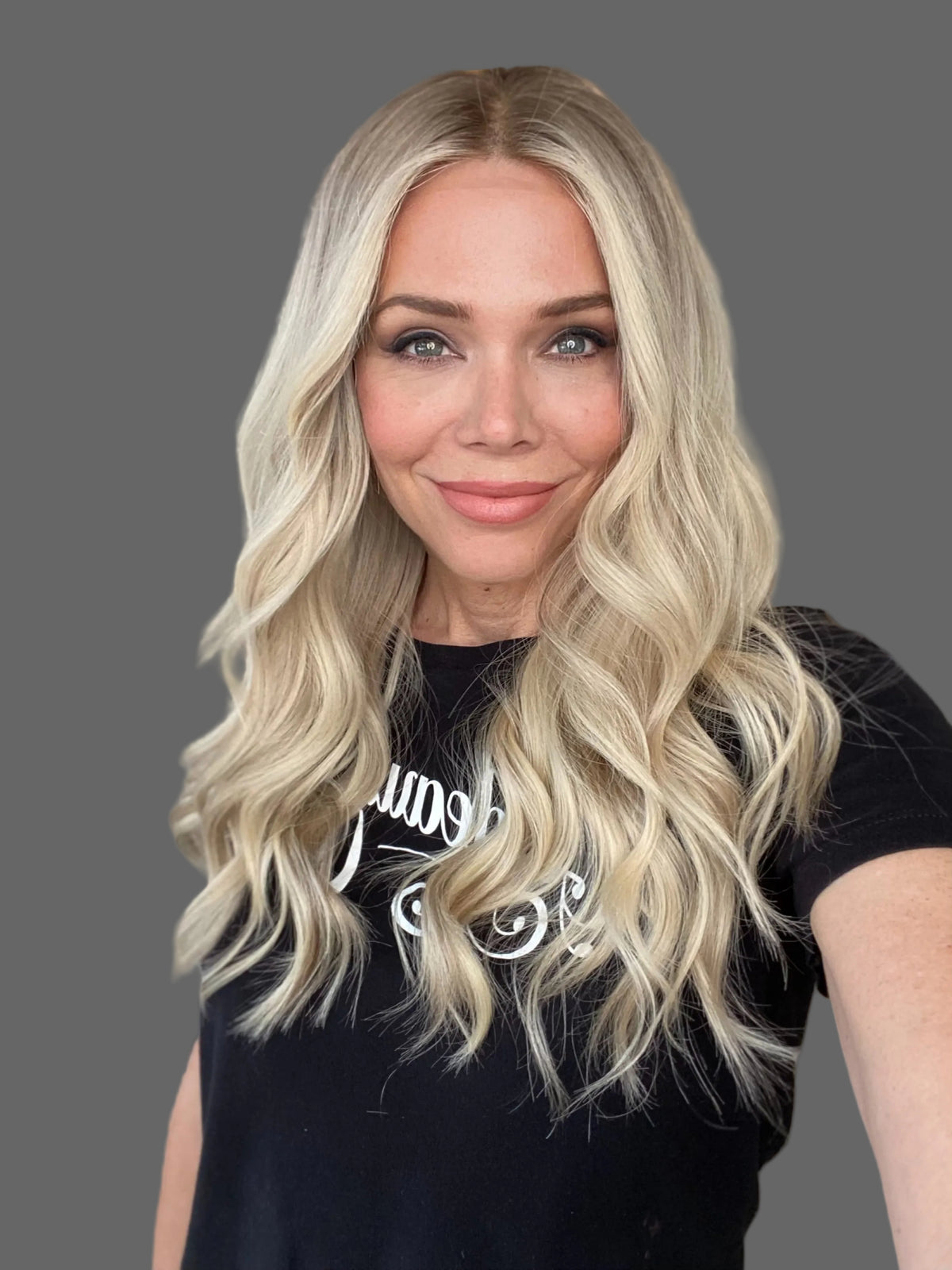 Blonde Human hair wig with soft rooting 