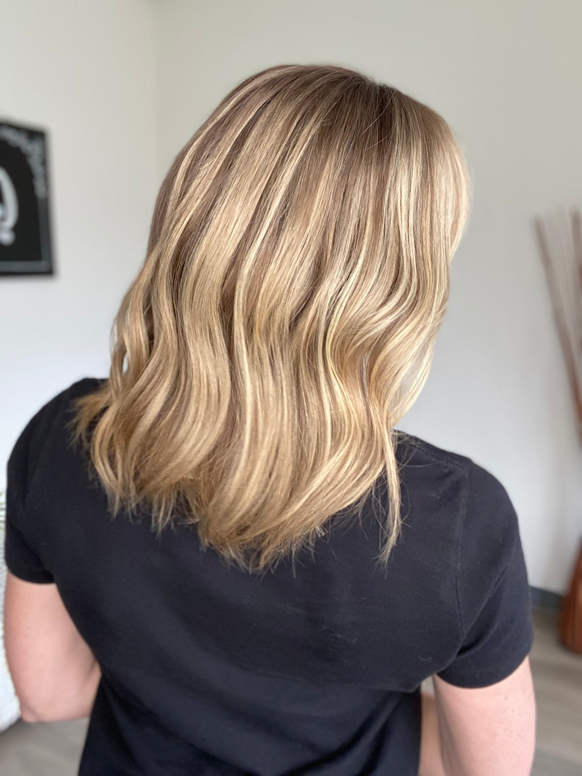 HUMAN HAIR HAND TIED DOUBLE MONO TOP WIG (MEDIUM CAP) # 8682