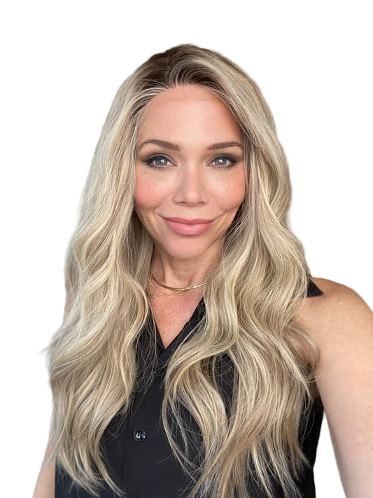 HUMAN HAIR HAND TIED SILICONE LINED WIG STOCK # JL2-325.16