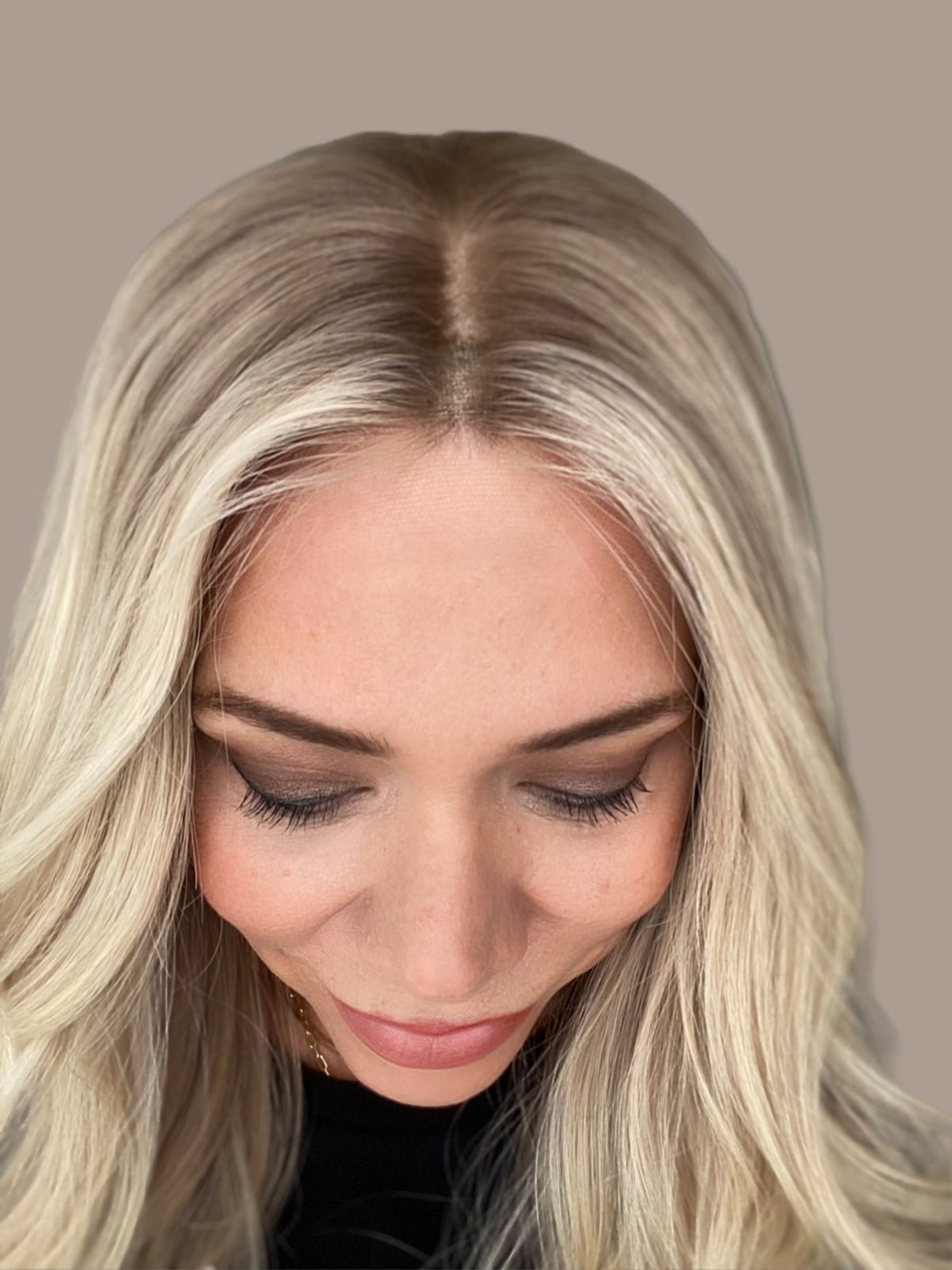 HUMAN HAIR  HAND TIED MONO TOP WIG # G-8588