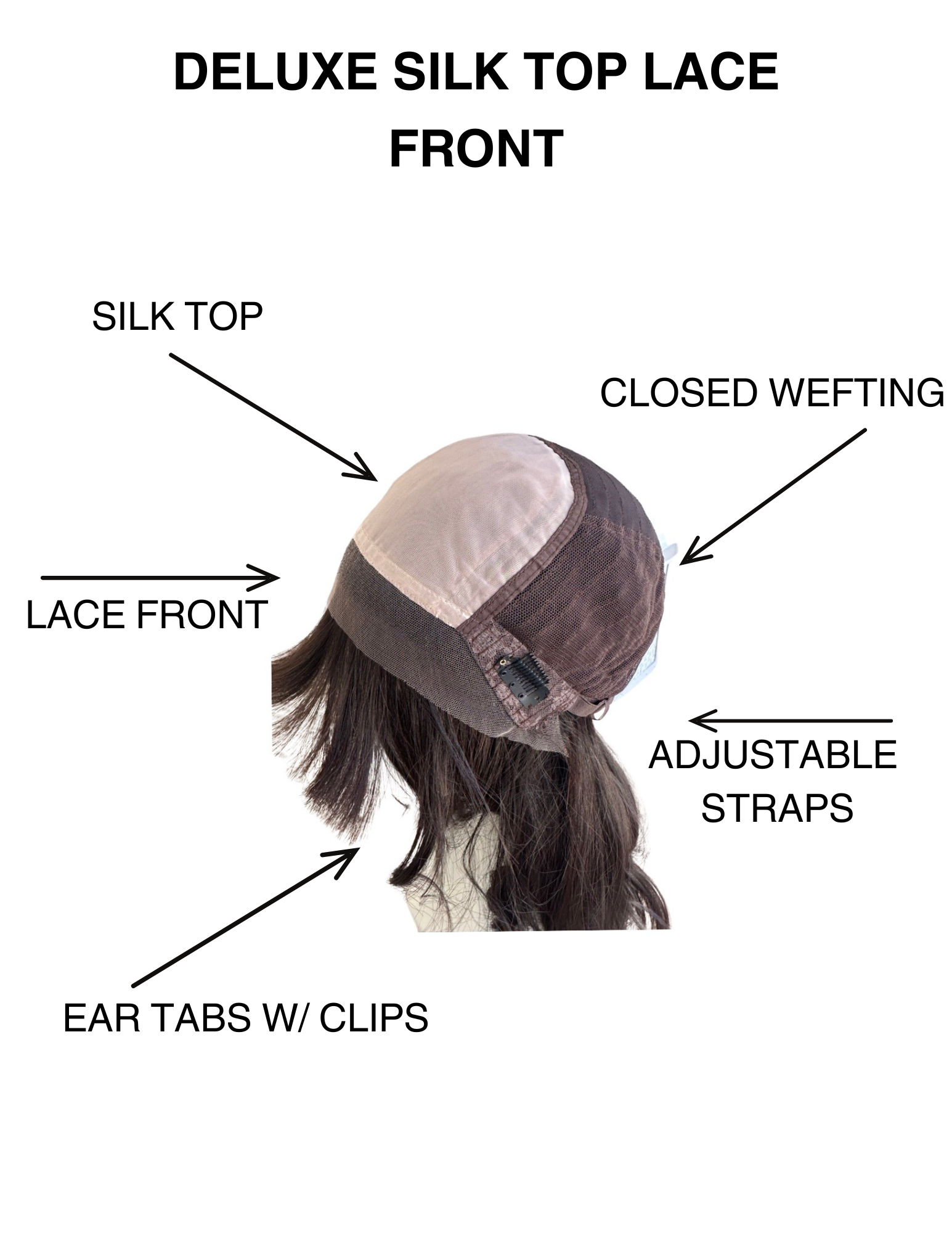 STOCK # JST-2.14B GARDEAUX DELUXE SILK TOP LACE FRONT WIG (MEDIUM CAP)