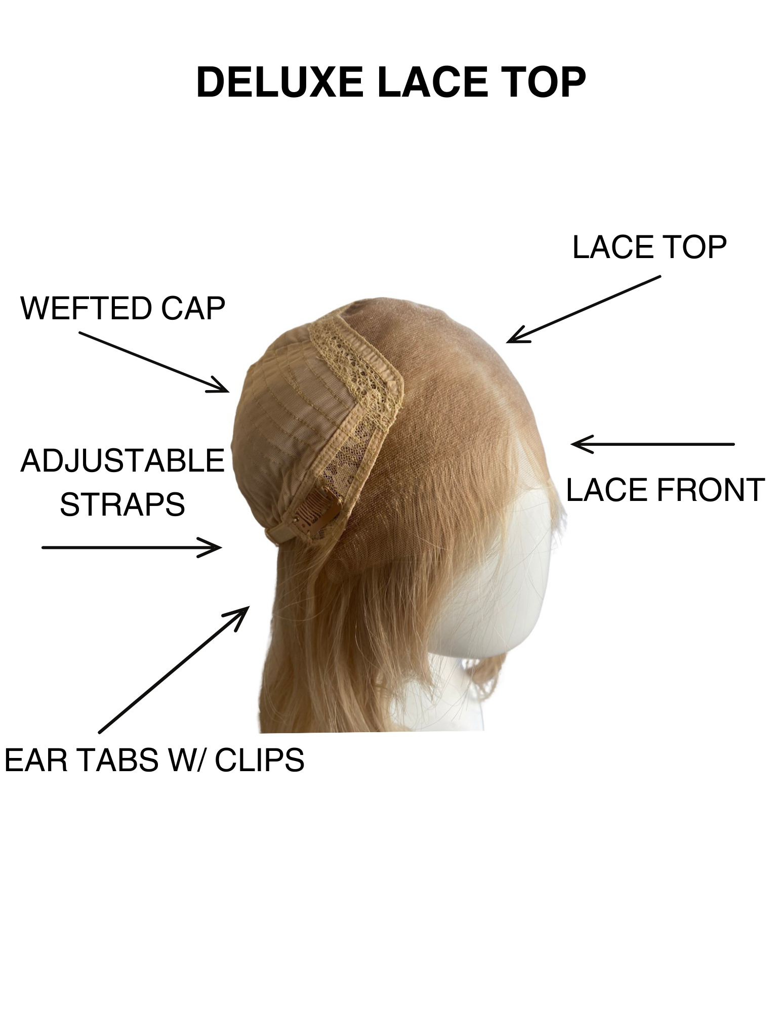 # 7850 GARDEAUX DELUXE LACE TOP WIG (MEDIUM CAP)