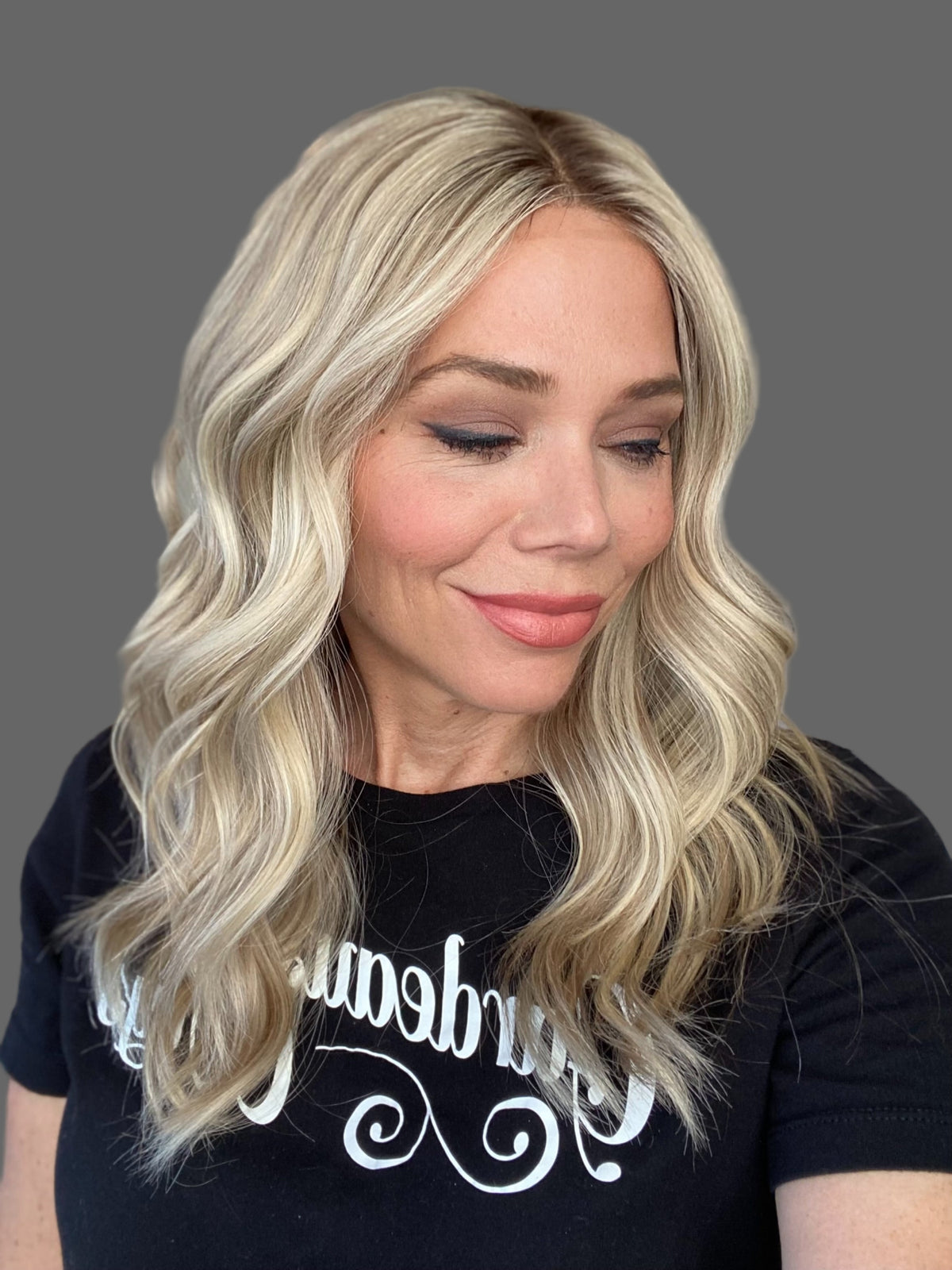 HUMAN HAIR HAND TIED DOUBLE MONO TOP WIG (MEDIUM CAP) # G-8409