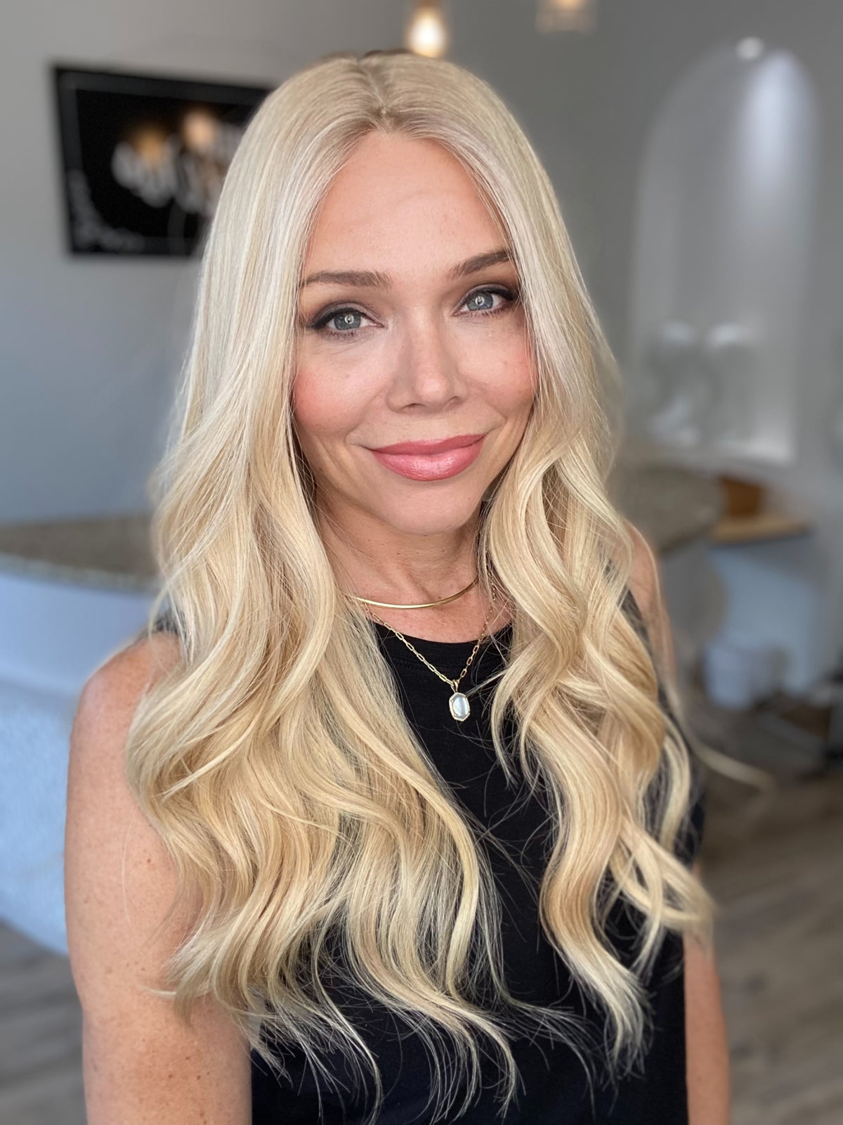 HUMAN HAIR SILK TOP  DELUXE HAND TIED CONTOUR CAP WIG STOCK # BM-624.16