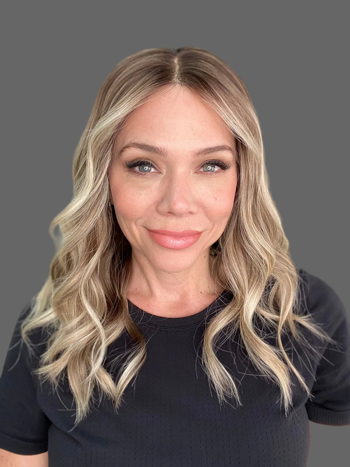 Blonde balayage hand tied human hair wig 