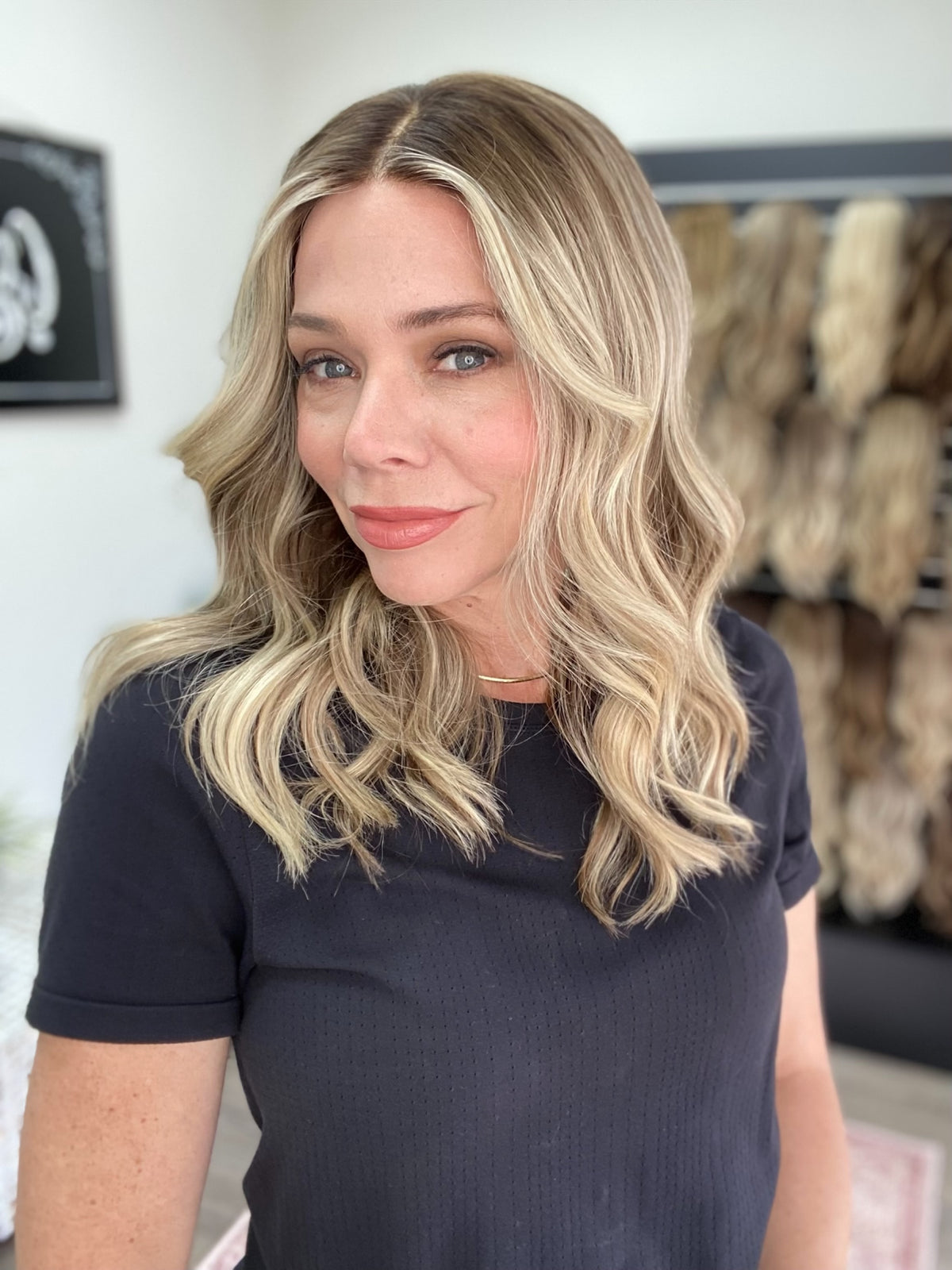 HUMAN HAIR HAND TIED MONO TOP WIG (MEDIUM CAP) # 8753
