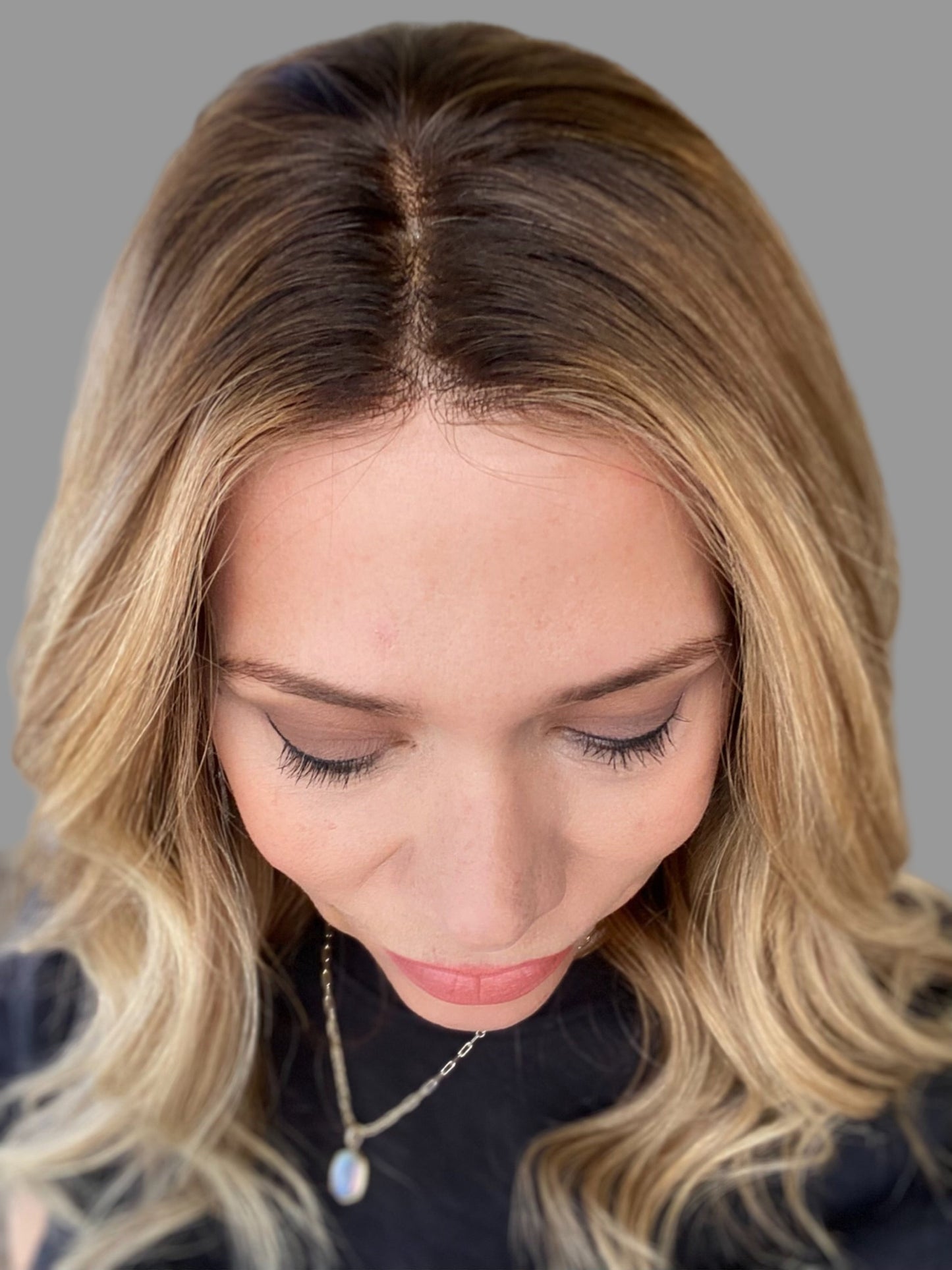 HUMAN HAIR HAND TIED MONO TOP WIG (MEDIUM CAP). # 8570