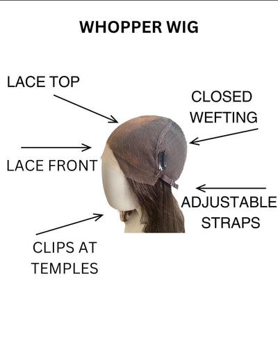 # G-8579 GARDEAUX DELUXE DOUBLE LACE TOP WHOPPER WIG (SMALL  CAP)