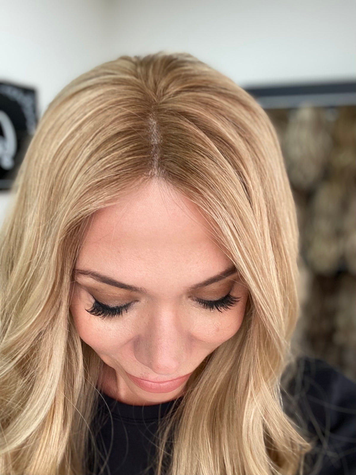 HUMAN HAIR HAND TIED MONO TOP WIG STOCK # JL2O-302.16