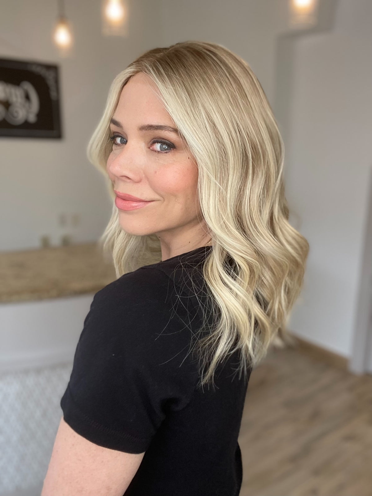 HUMAN HAIR HAND TIED SILICONE LINED WIG # G-8652