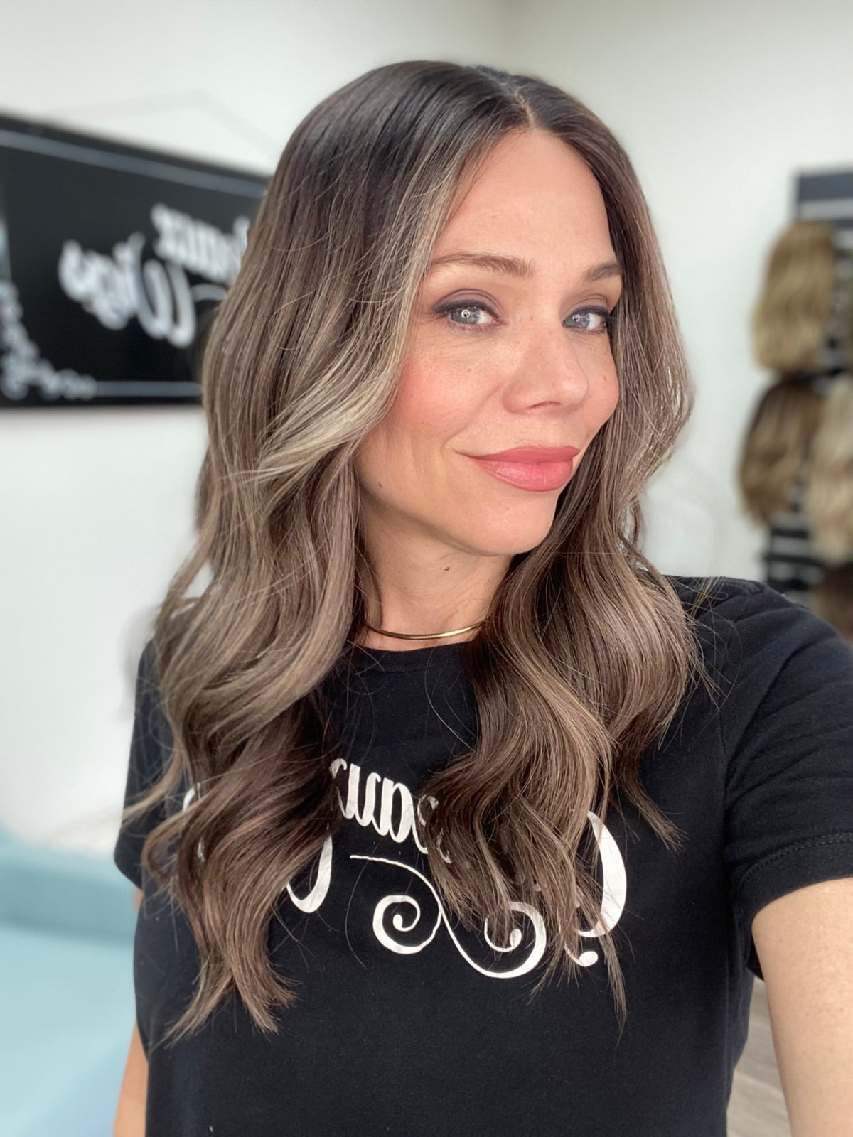 HUMAN HAIR LACE TOP WIG (MEDIUM CAP) # 8777