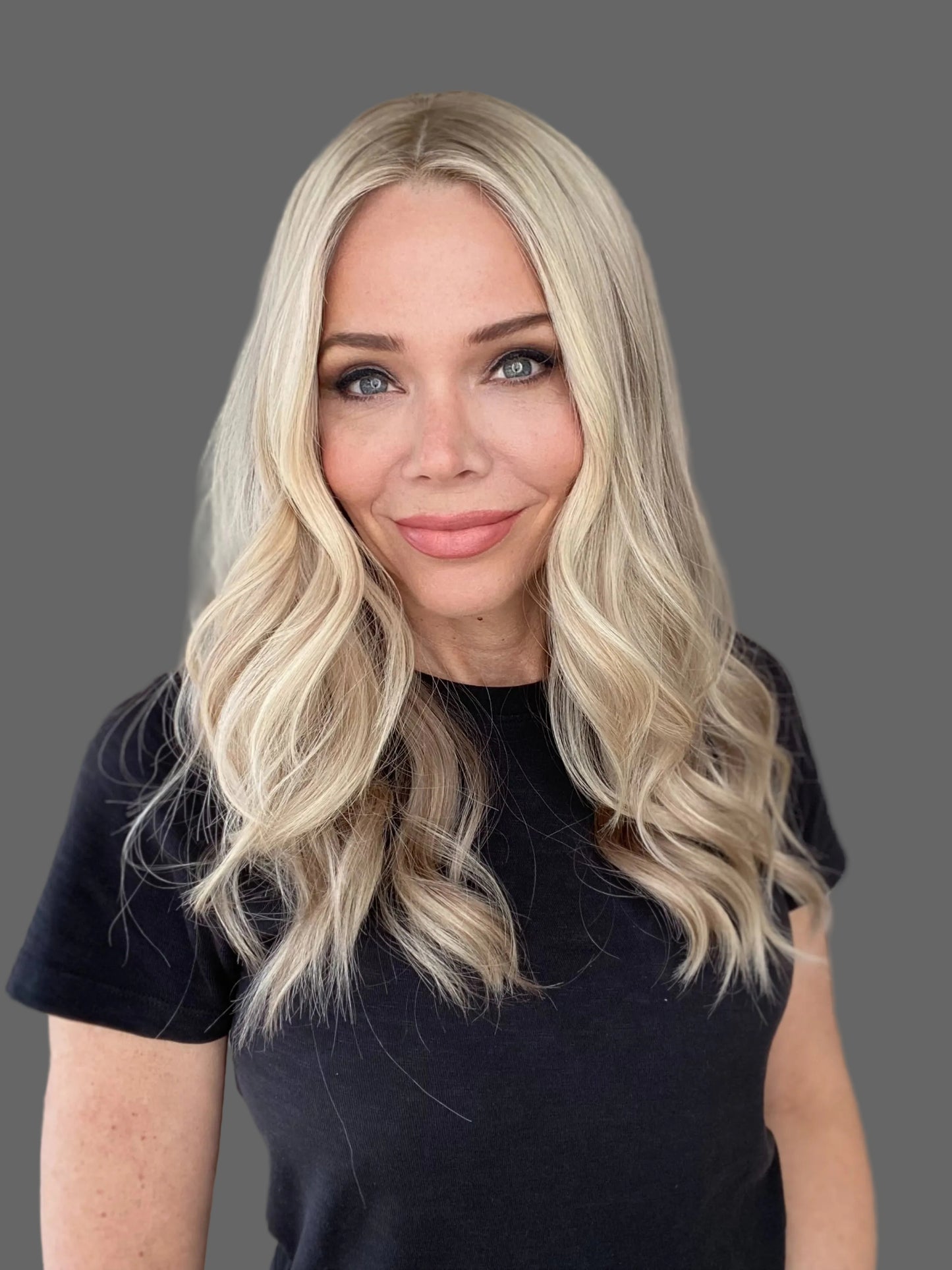 Human Hair silk top lace front wig  with hand tied crown
