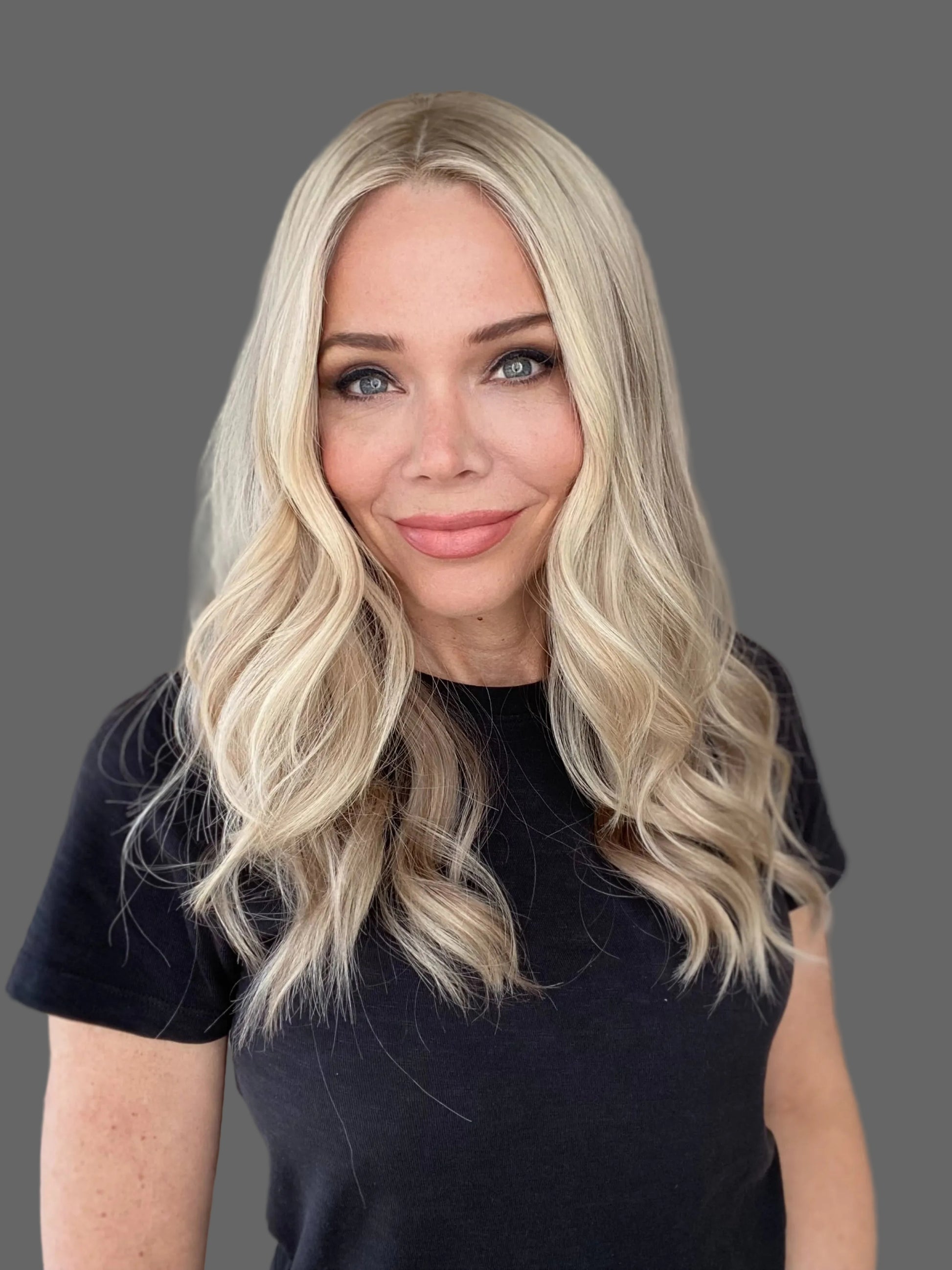 Human Hair silk top lace front wig  with hand tied crown