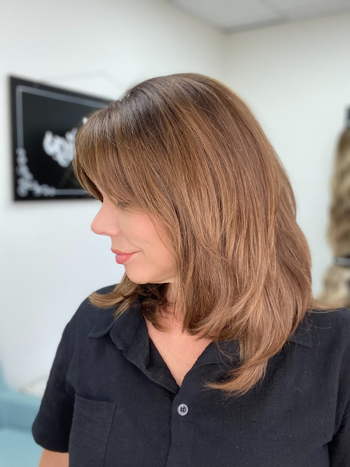 HUMAN EUROPEAN HAIR WIG DOUBLE MONO TOP (MEDIUM CAP) #8752