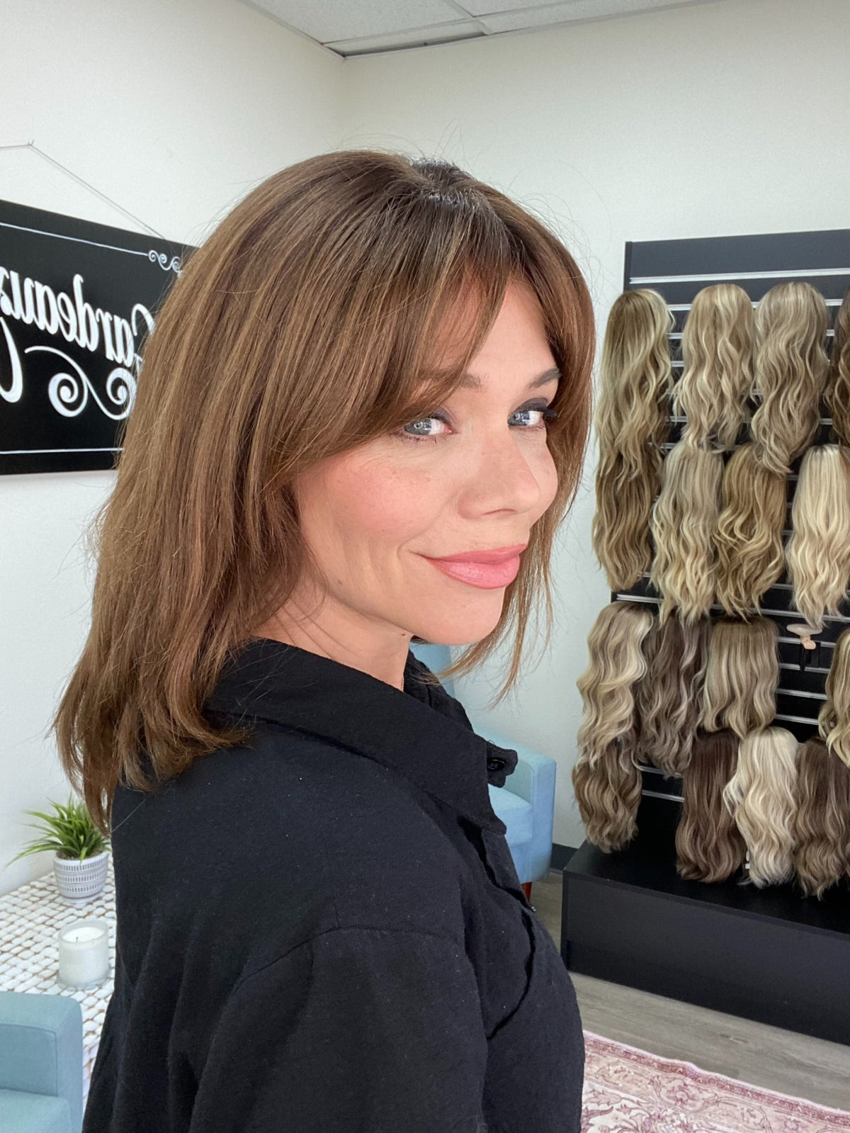HUMAN EUROPEAN HAIR WIG DOUBLE MONO TOP (MEDIUM CAP) #8752