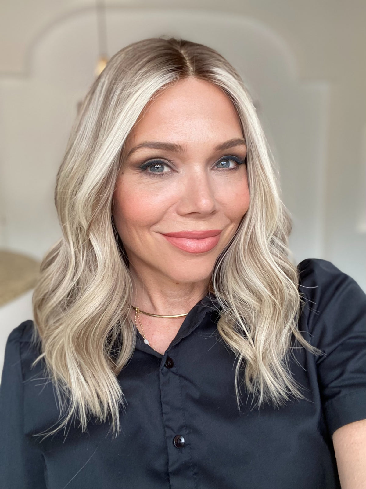 HUMAN HAIR  LACE TOP WIG (MEDIUM CAP) # G-8373