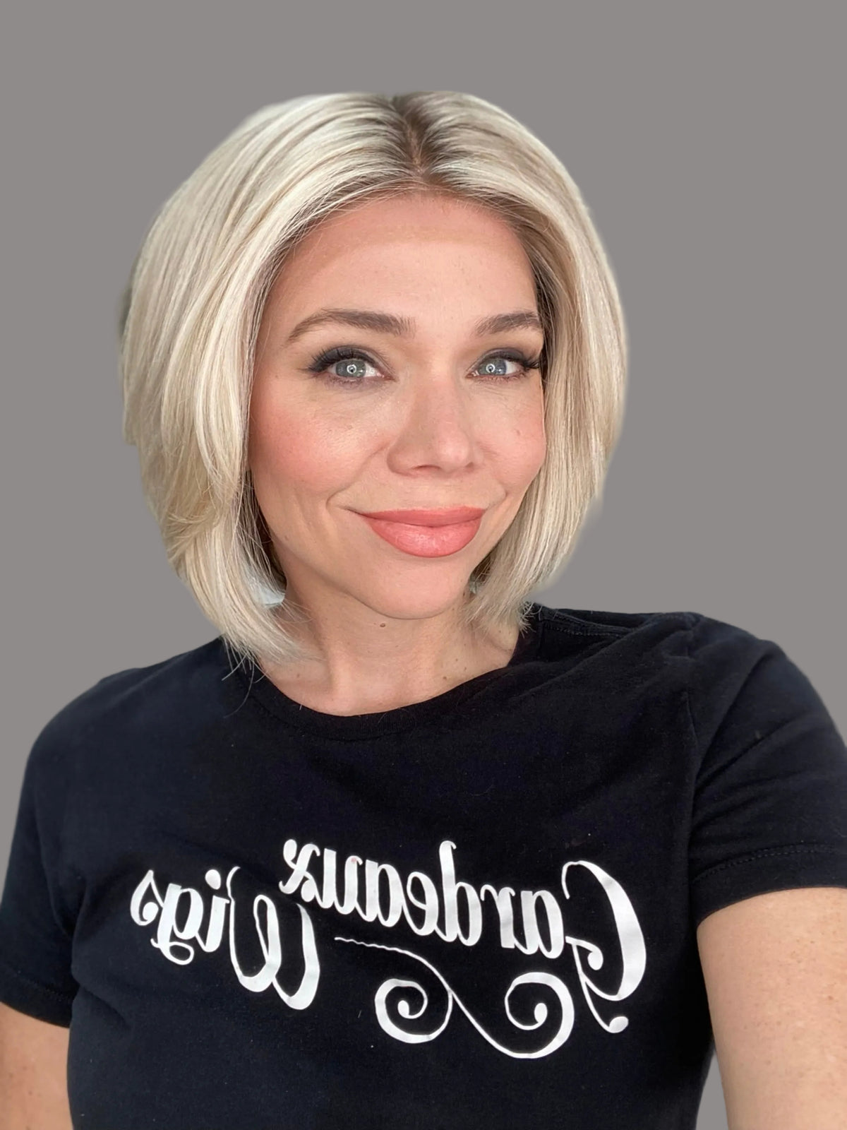 Europeam human hair blonde short wig