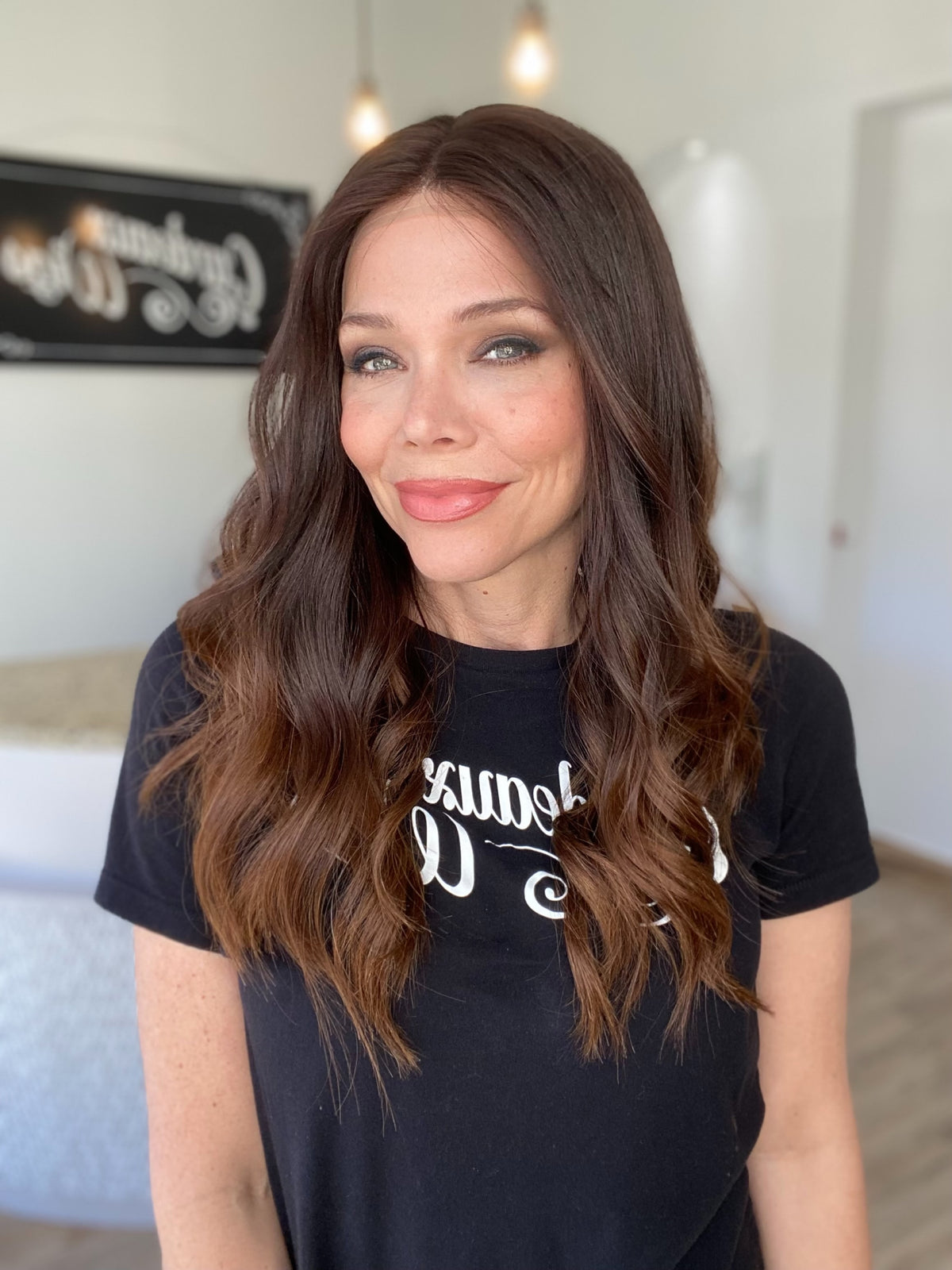 HUMAN HAIR HAND TIED SILICONE LINED WIG STOCK # JL2-320.14 (MEDIUM CAP)