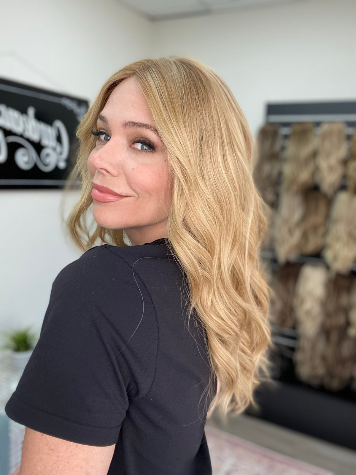 HUMAN HAIR HAND TIED MONO TOP WIG STOCK # JL2O-302.14