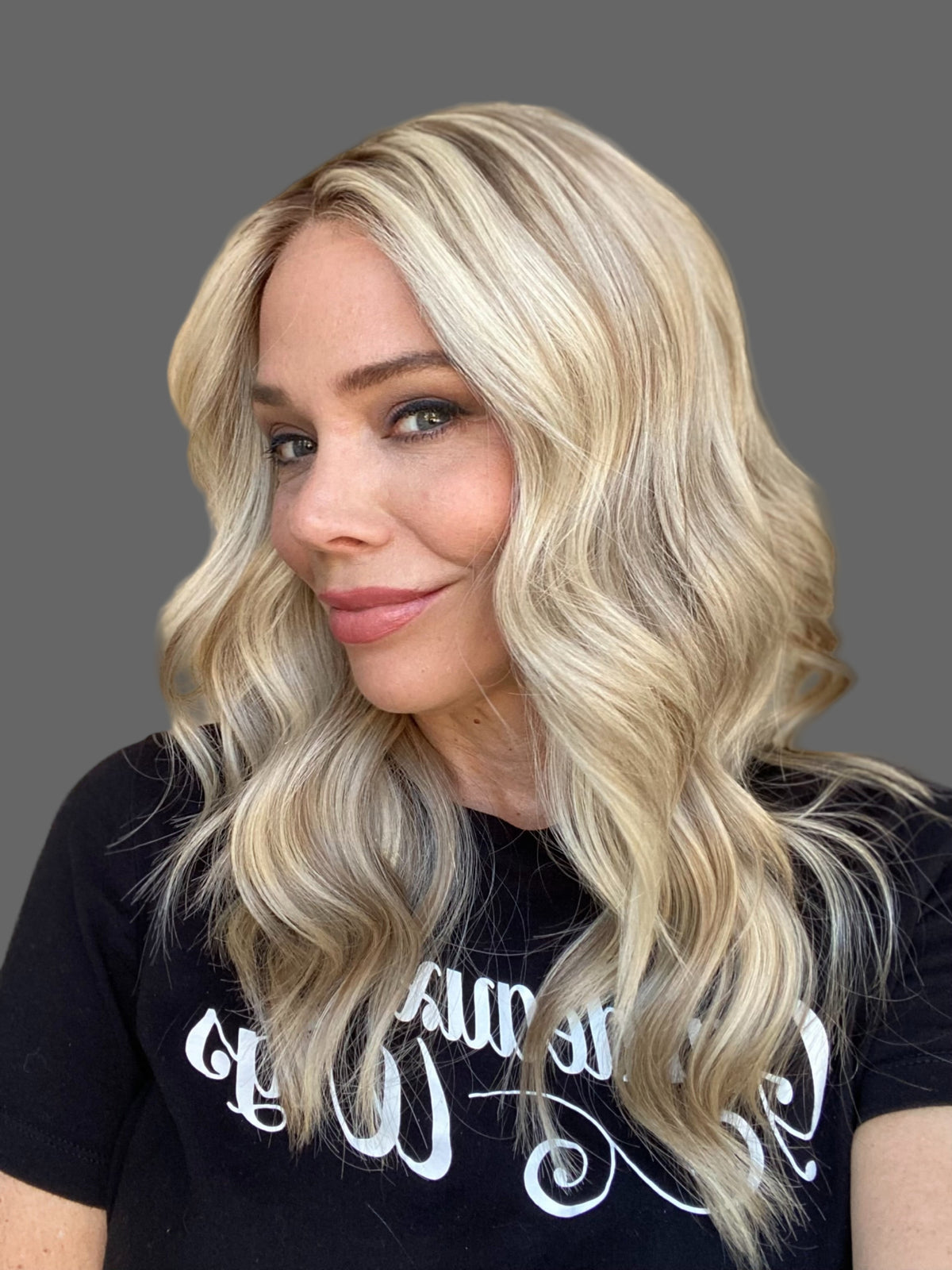 HUMAN HAIR HAND TIED DOUBLE MONO TOP WIG (MEDIUM CAP) # G-8409