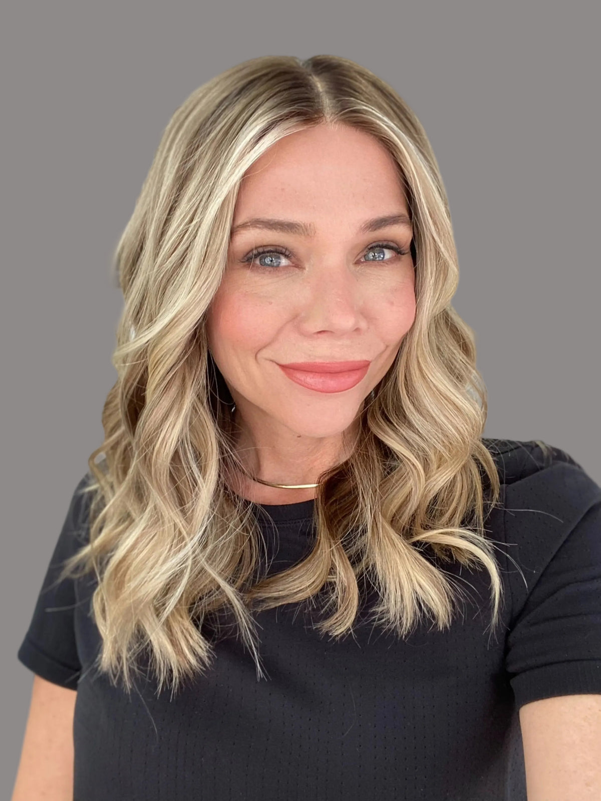 100% human hair mono top blonde highlted wig