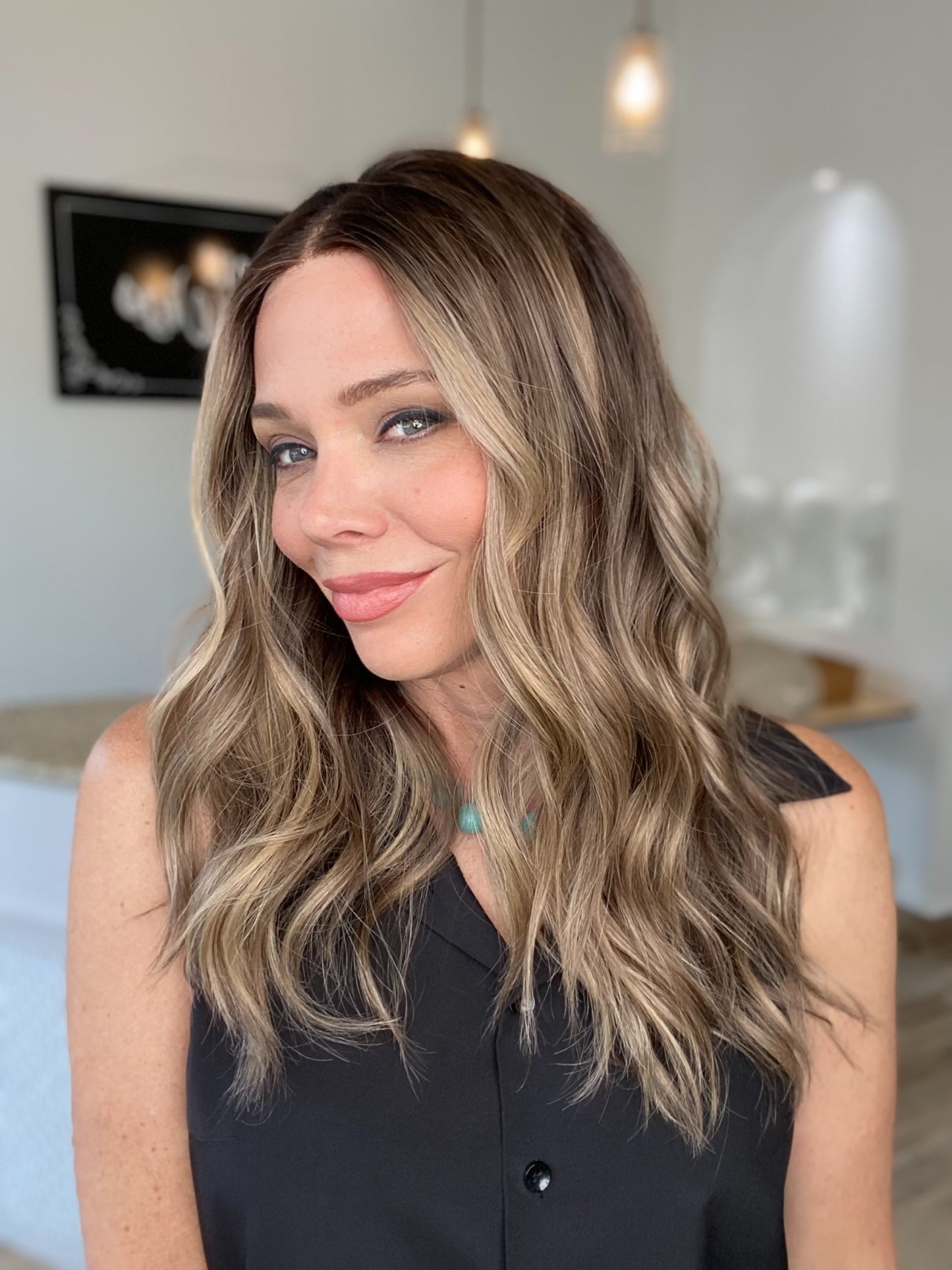 HUMAN HAIR HAND TIED MONO TOP WIG (SMALL CAP) # G-8420