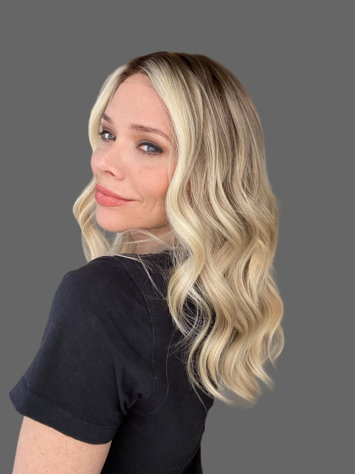HUMAN HAIR HAND TIED, SILICONE LINED GRIPPER WIG (LARGE CAP) # 8571