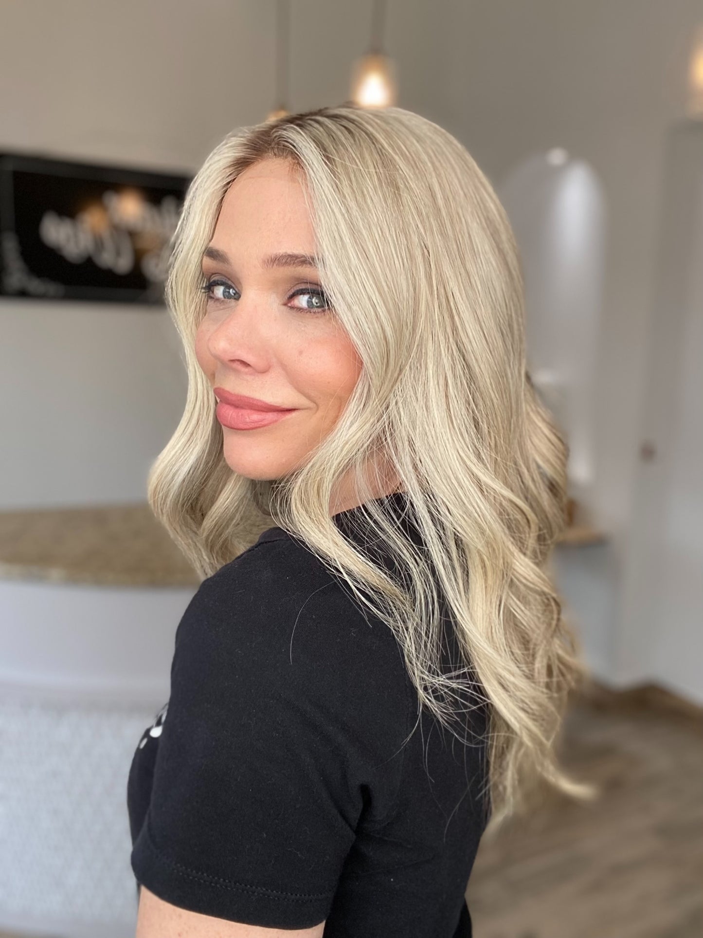 HUMAN HAIR HAND TIED, SILICONE LINED GRIPPER WIG (MEDIUM CAP) # 8618