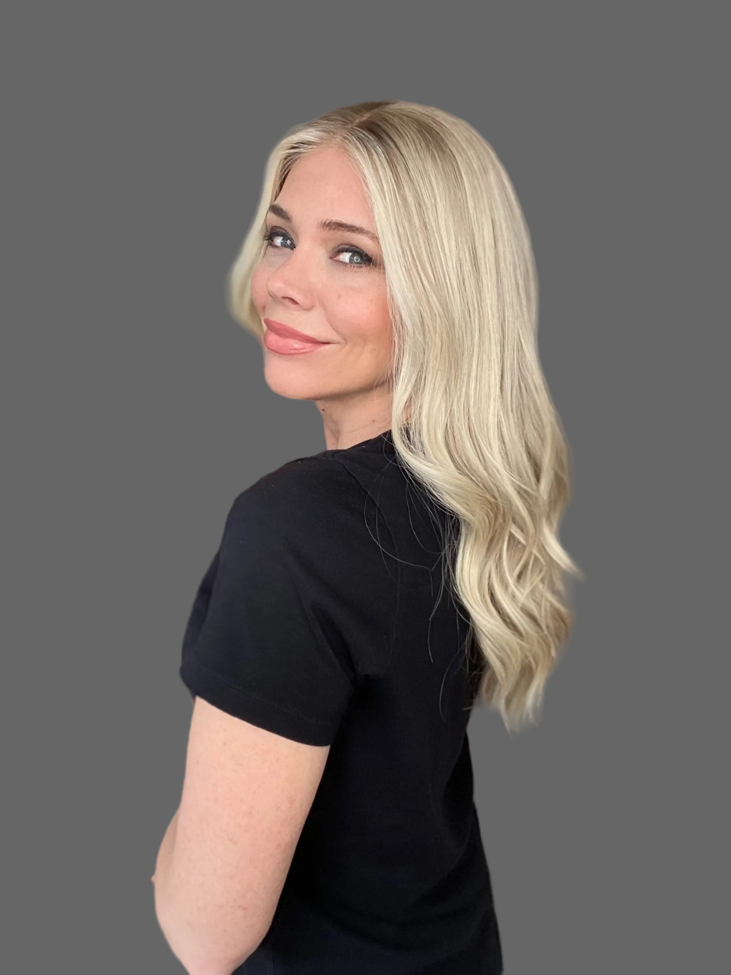 HUMAN HAIR  HAND TIED MONO TOP WIG # G-8588