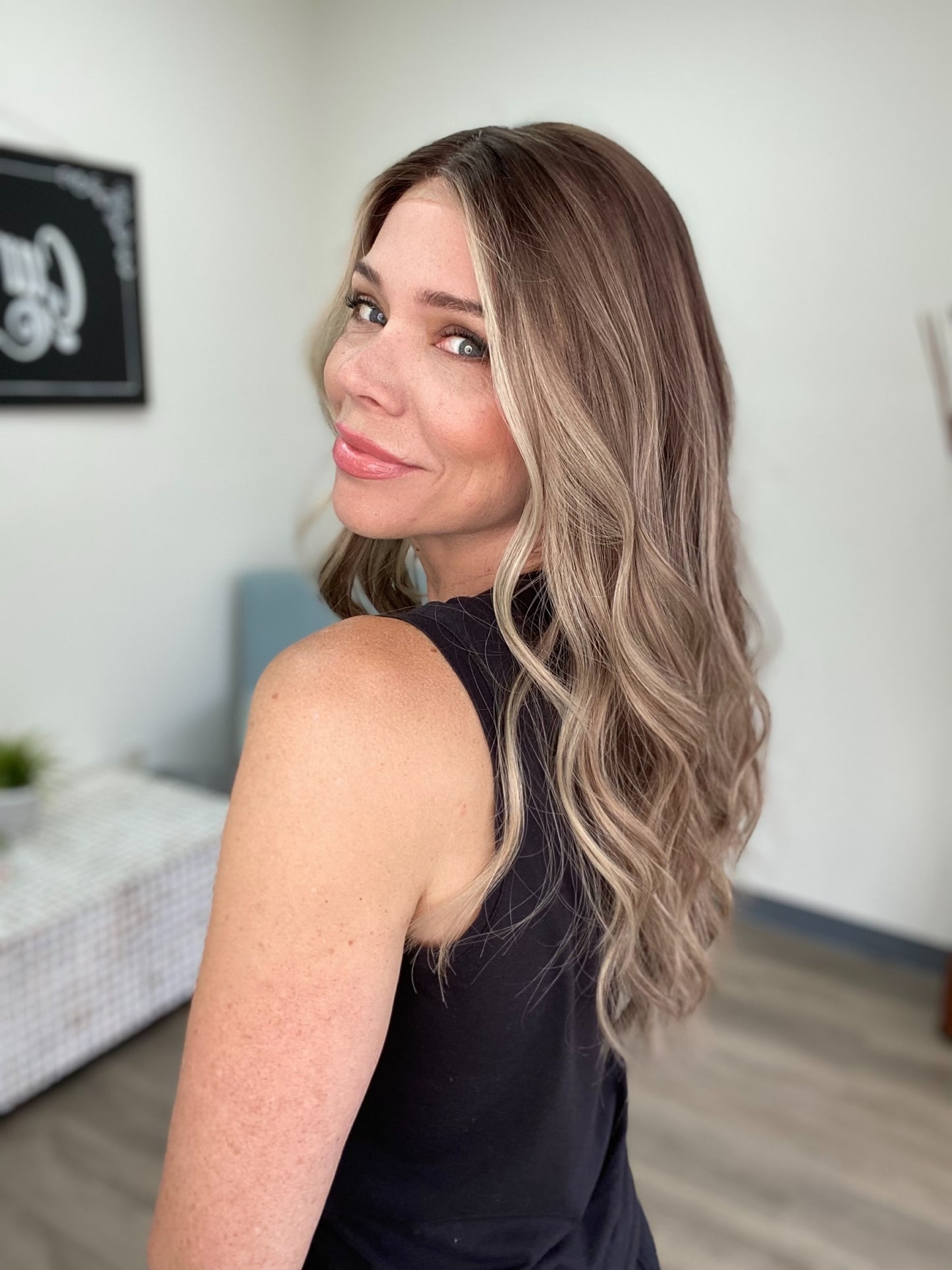 HUMAN HAIR HAND TIED DOUBLE LACE TOP WIG (MEDIUM CAP) # 8694