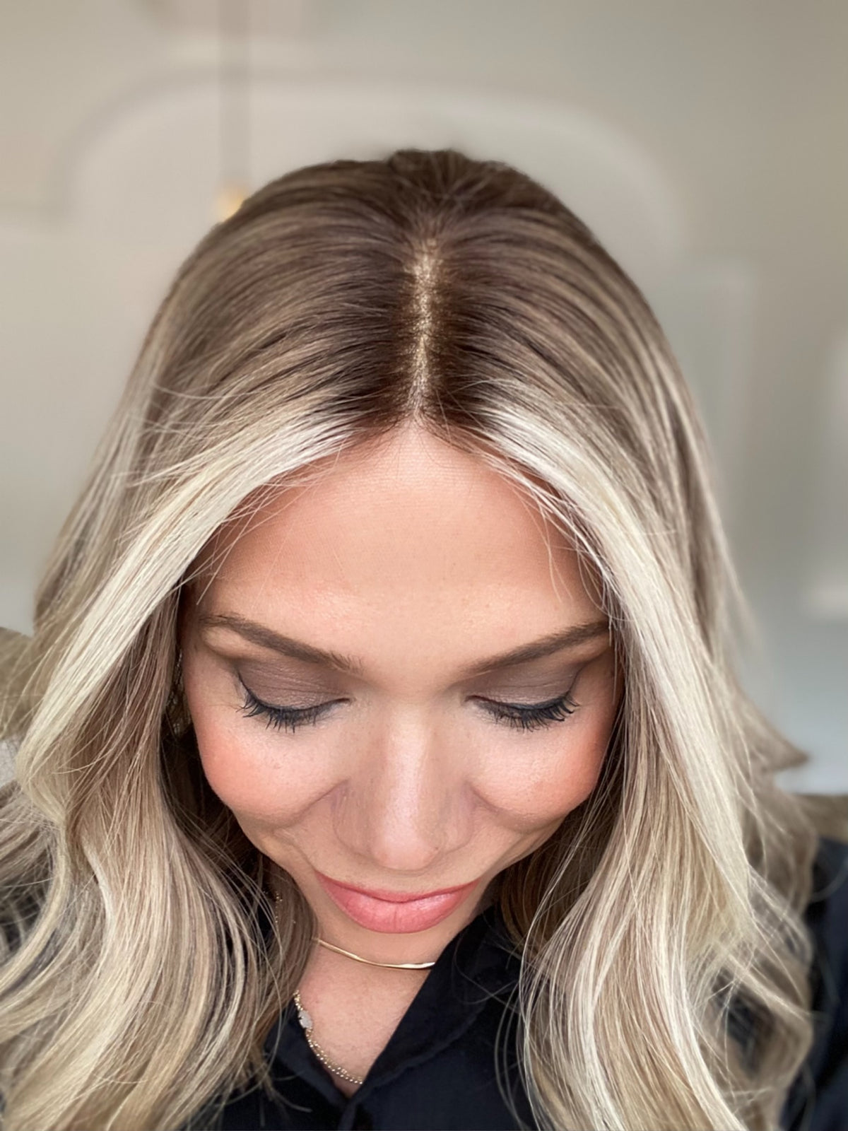 HUMAN HAIR  LACE TOP WIG (MEDIUM CAP) # G-8373