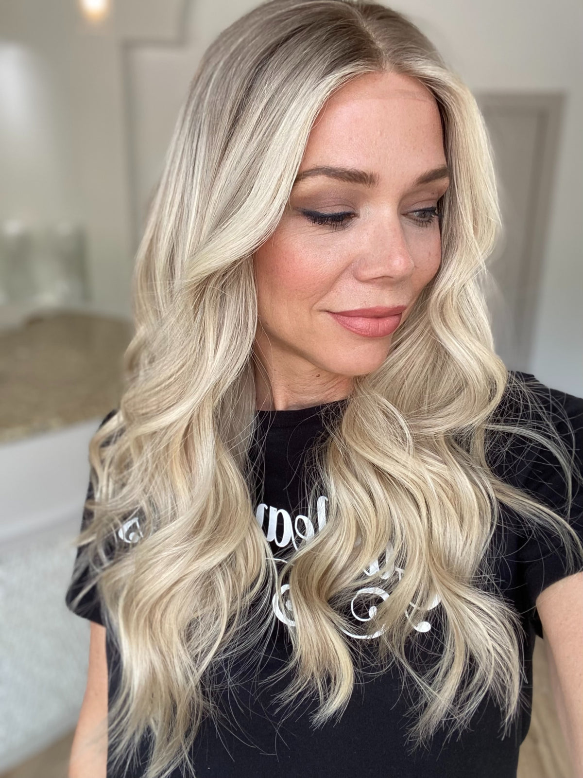 HUMAN HAIR HAND TIED DOUBLE LACE TOP WIG (SMALL CAP)# G-8446 GARDEAUX DELUXE
