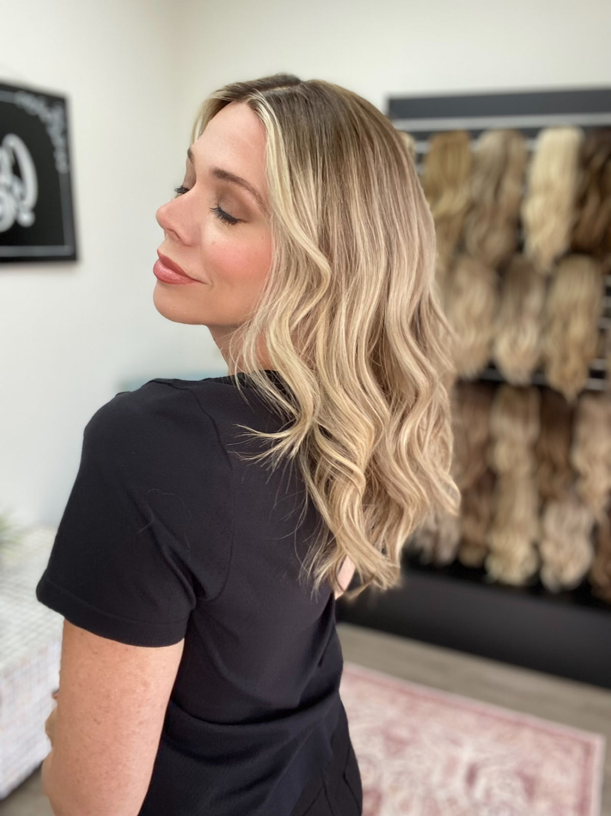 HUMAN HAIR HAND TIED MONO TOP WIG (MEDIUM CAP) # 8753