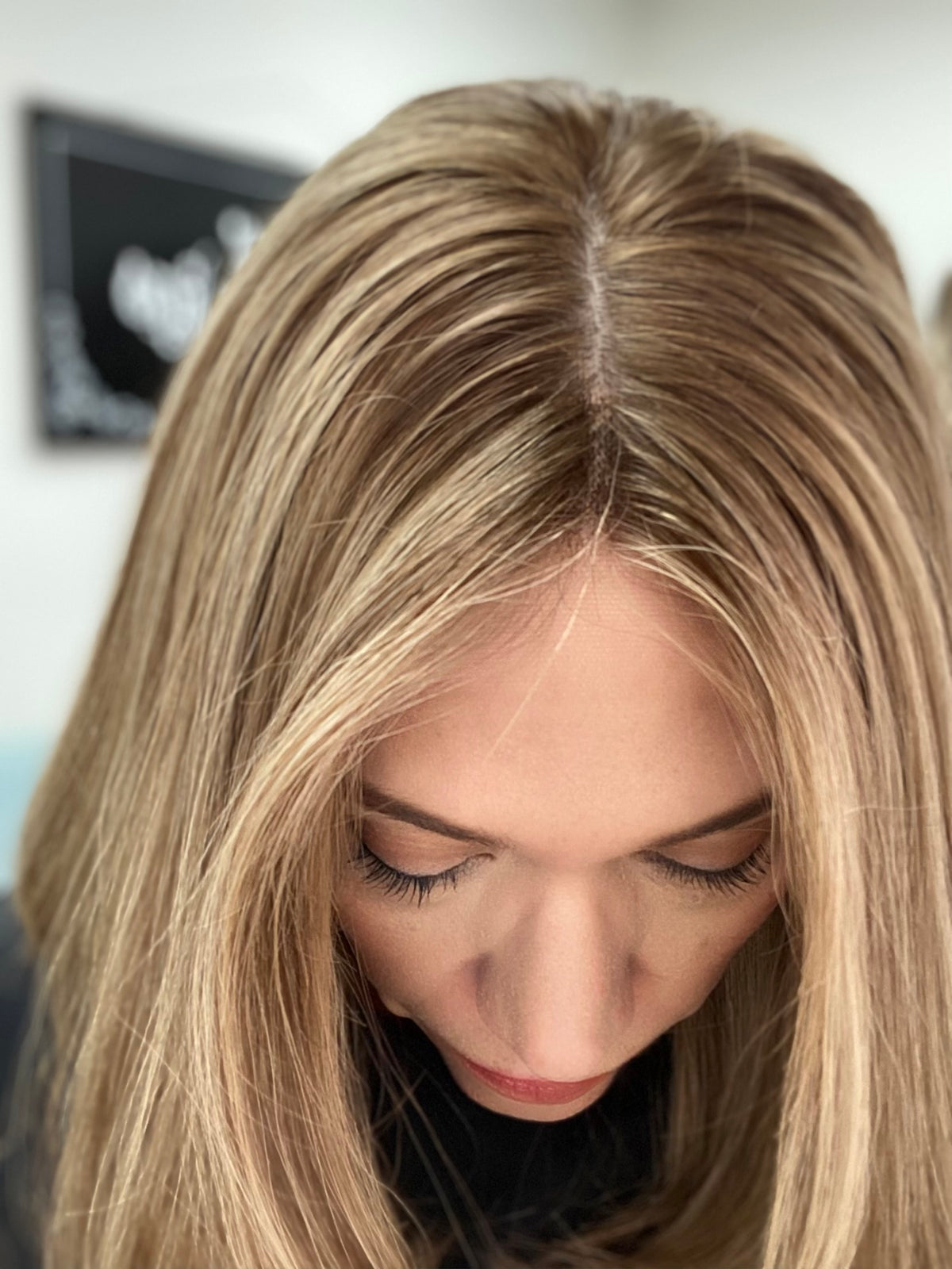 HUMAN HAIR SILK TOP LACE FRONT WIG (SMALL CAP) STOCK # JST-362.10