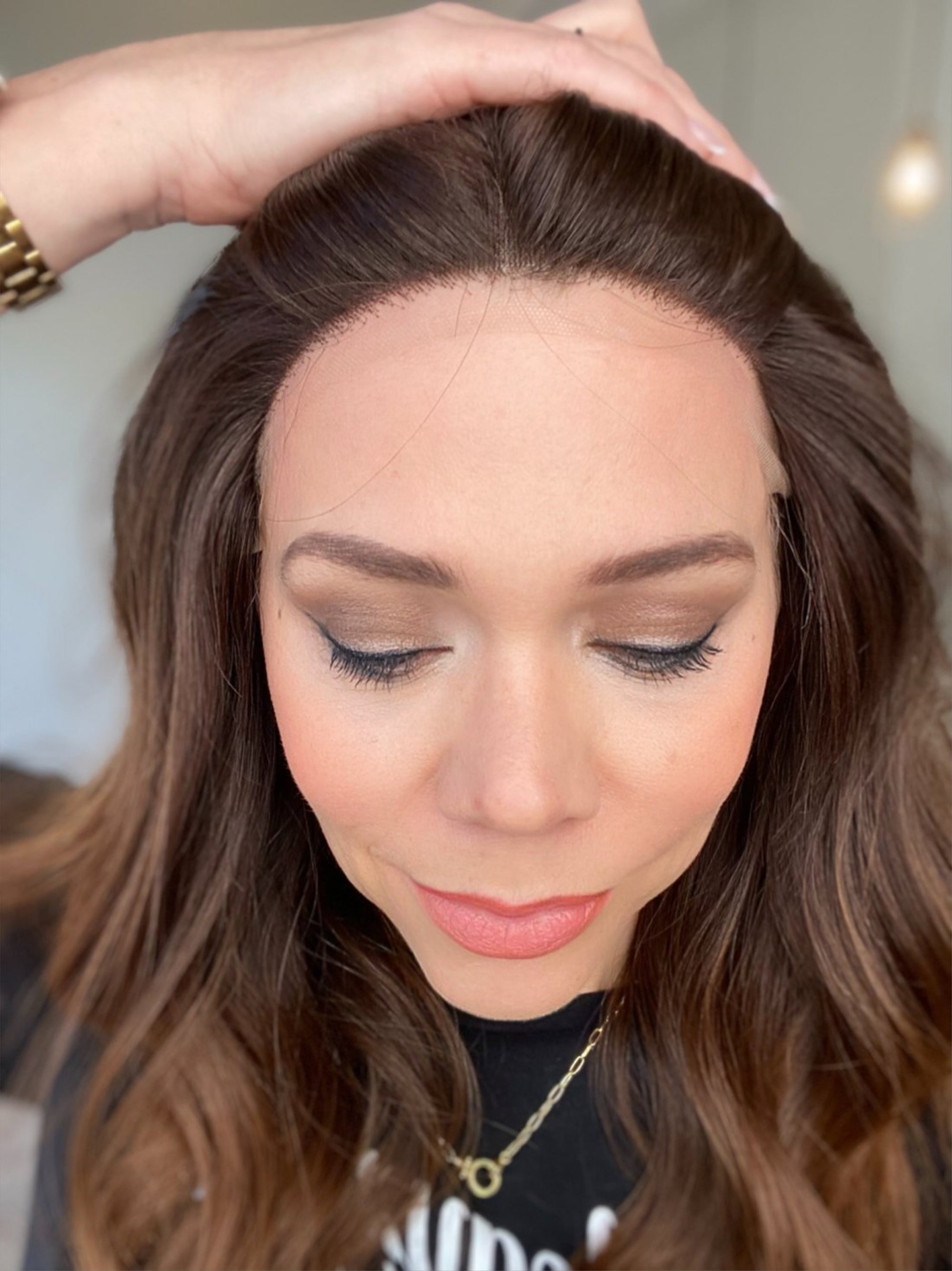 STOCK #JS320  GARDEAUX DELUXE HAND TIED, SILICONE LINED WIG (MEDIUM CAP)