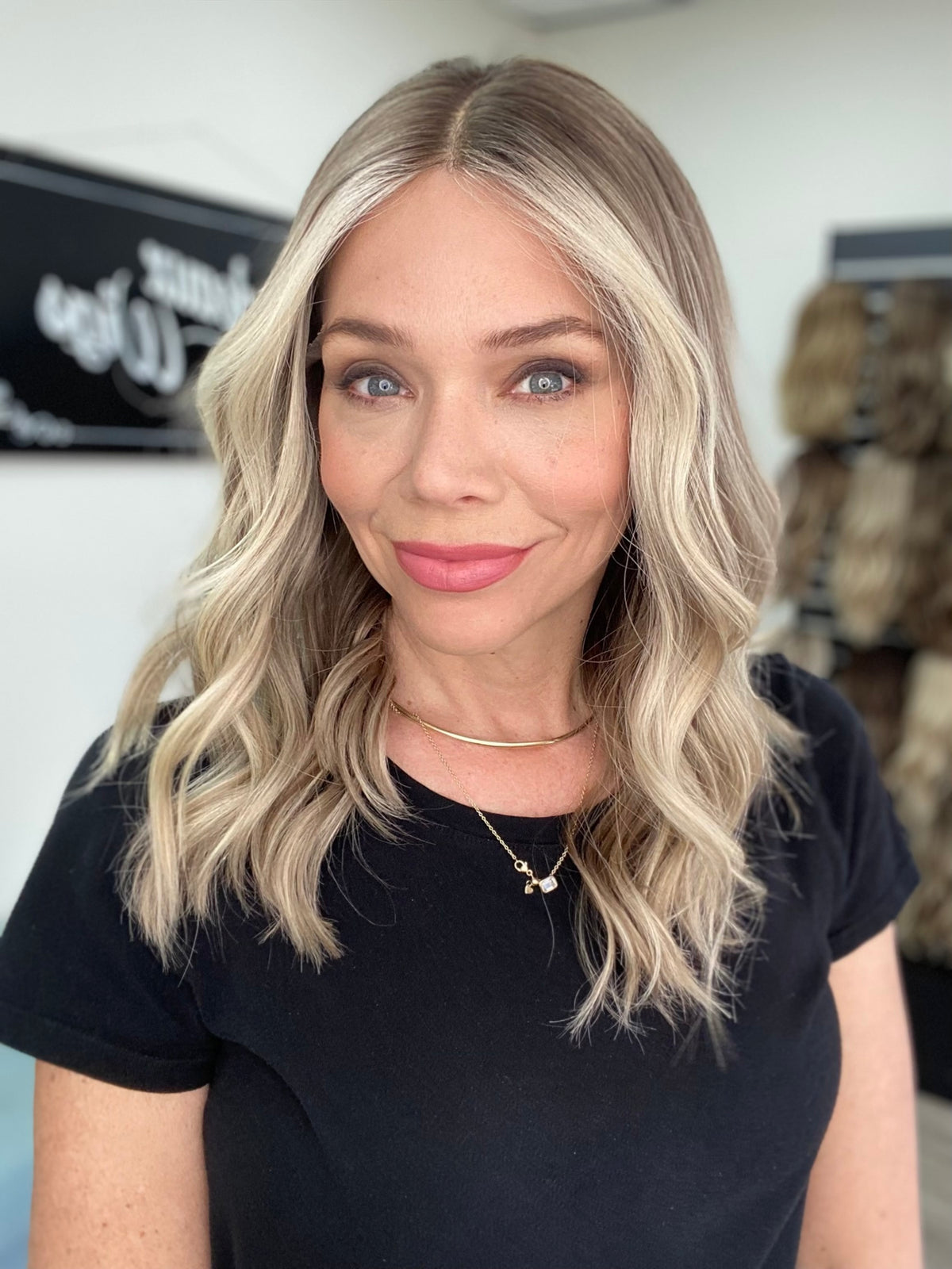 HUMAN HAIR LACE TOP WIG (SMALL CAP) # 8775