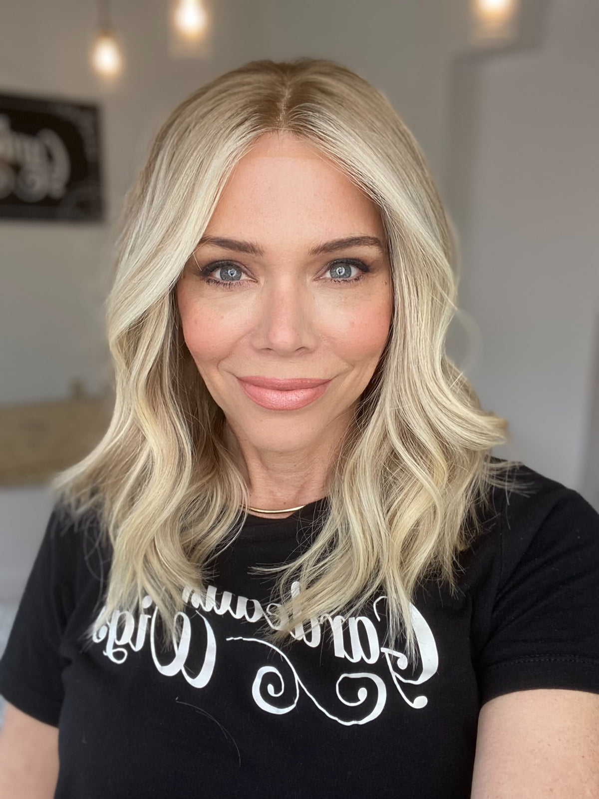 HUMAN HAIR HAND TIED SILICONE LINED WIG # G-8652