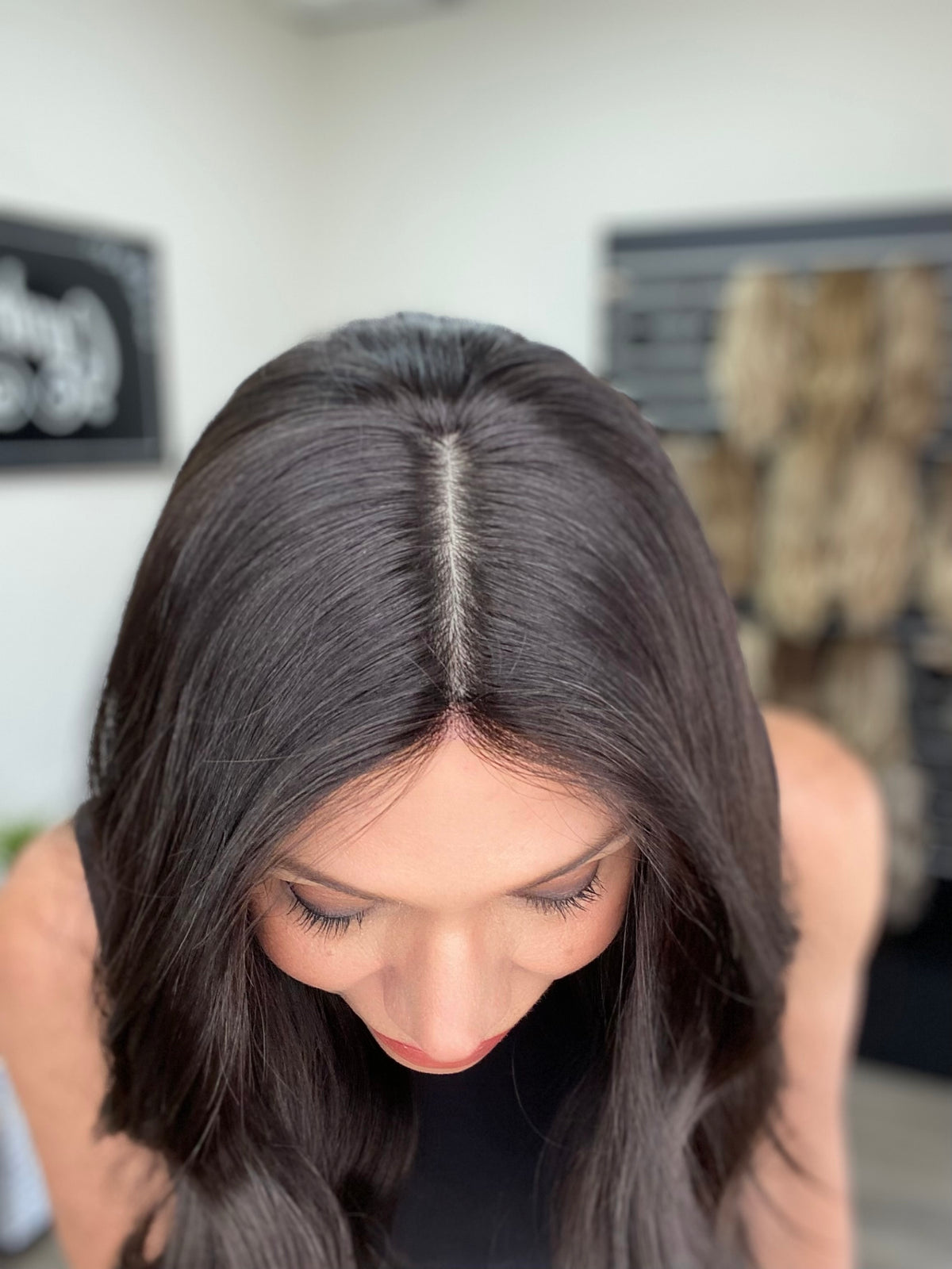 HUMAN HAIR DELUXE HAND TIED CONTOUR CAP WIG STOCK # BM-2.16 (SMALL CAP)