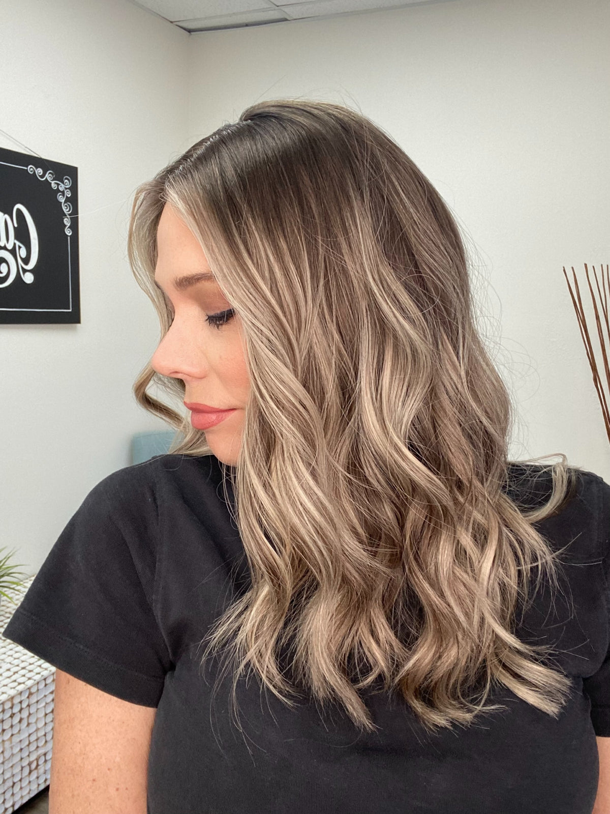 HUMAN HAIR DELUXE SILK TOP LACE FRONT WIG (MEDIUM CAP) # G-8726