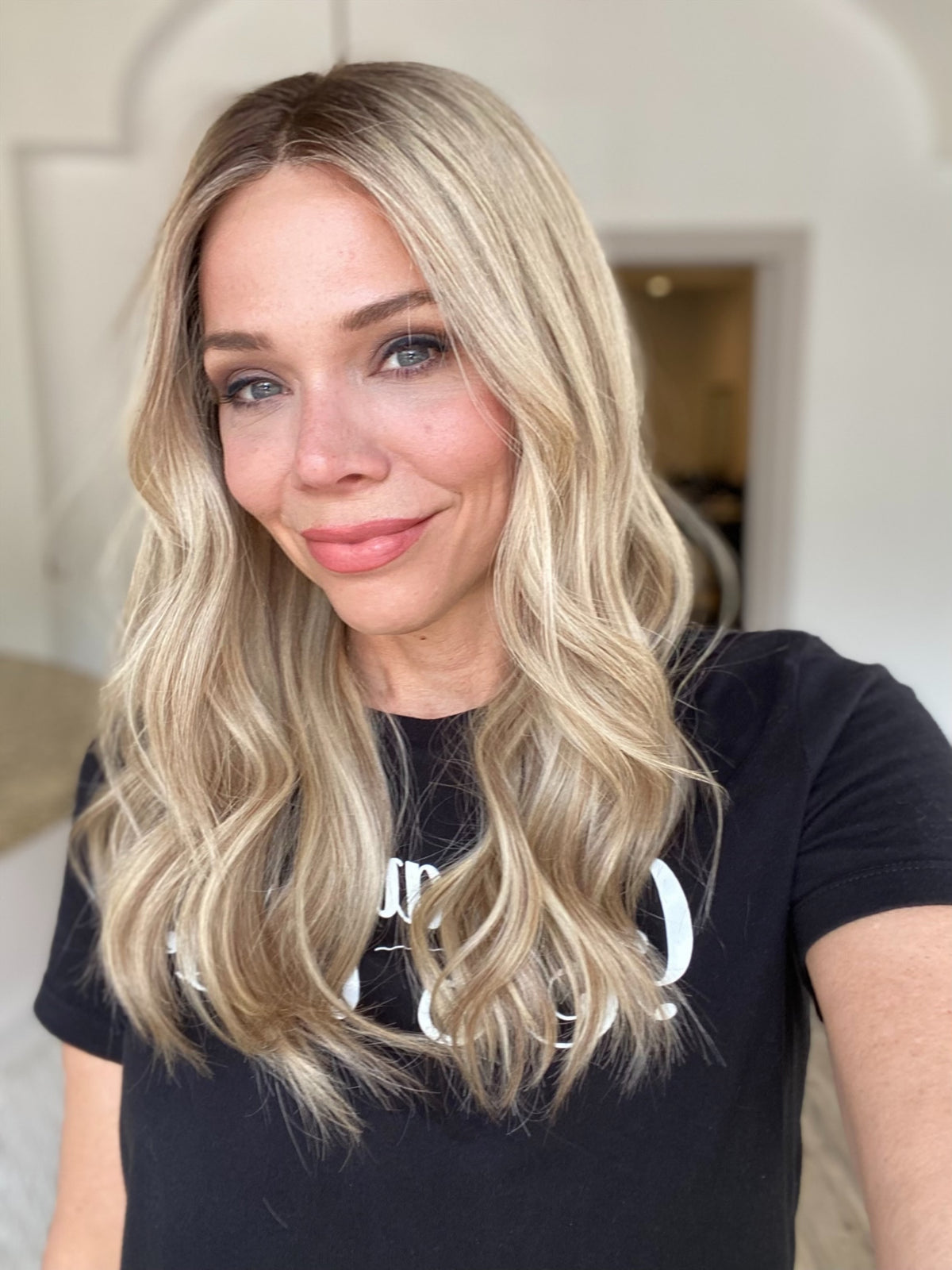 HUMAN HAIR HAND TIED WIG SILICONE LINED STOCK # JL2-325.14