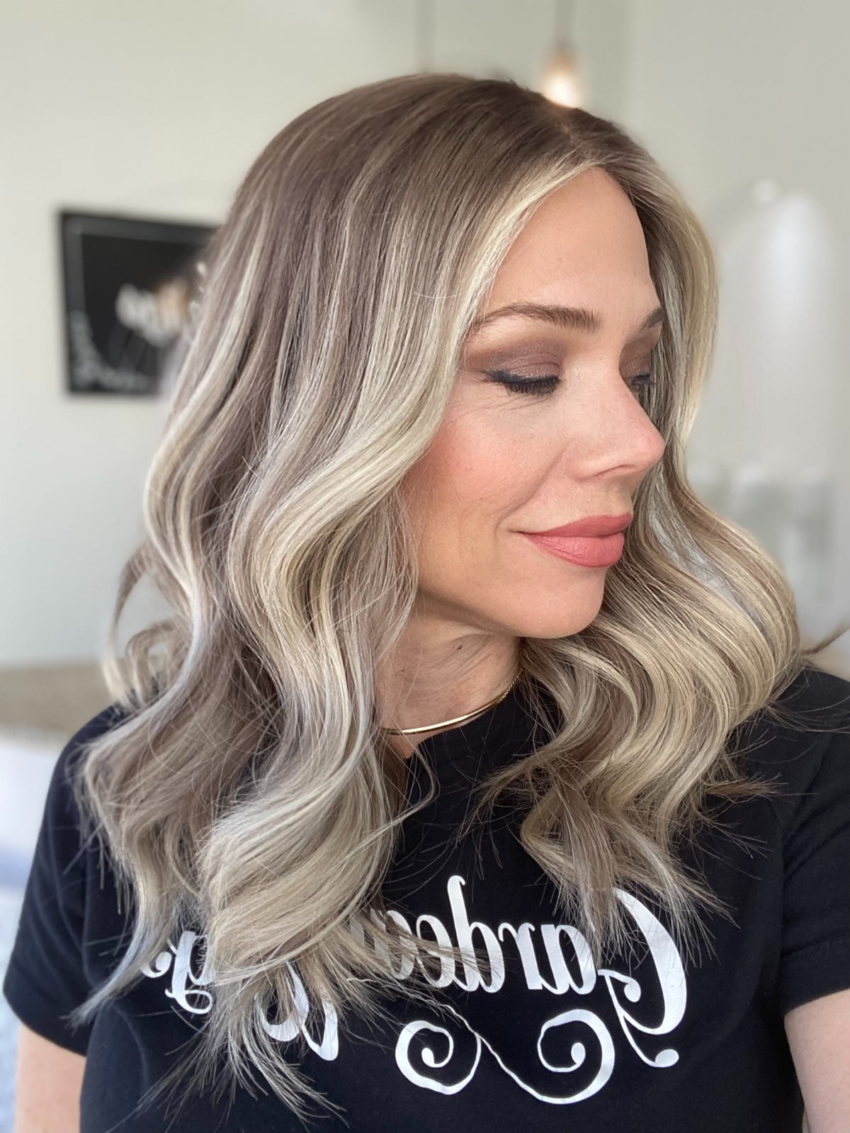 HUMAN HAIR HAND TIED MONO TOP WIG # G-8634