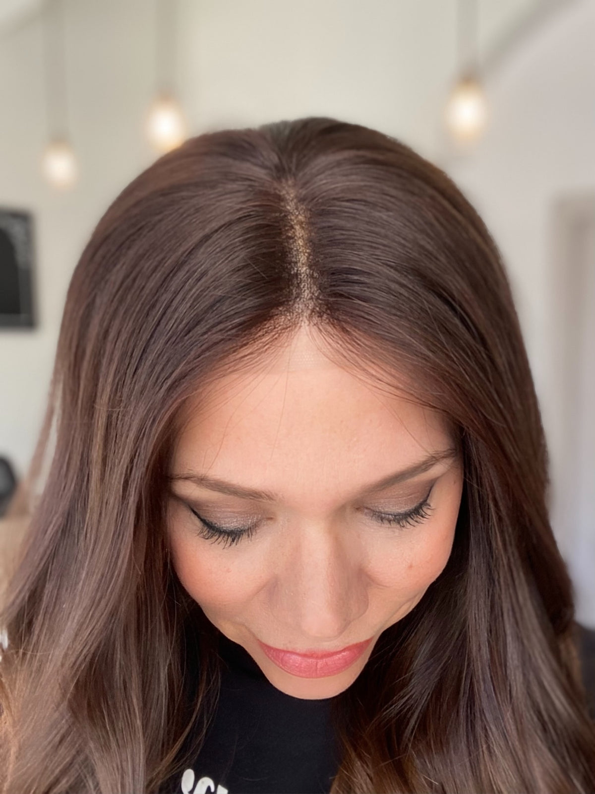 HUMAN HAIR HAND TIED SILICONE LINED WIG STOCK # JL2-320.14 (MEDIUM CAP)