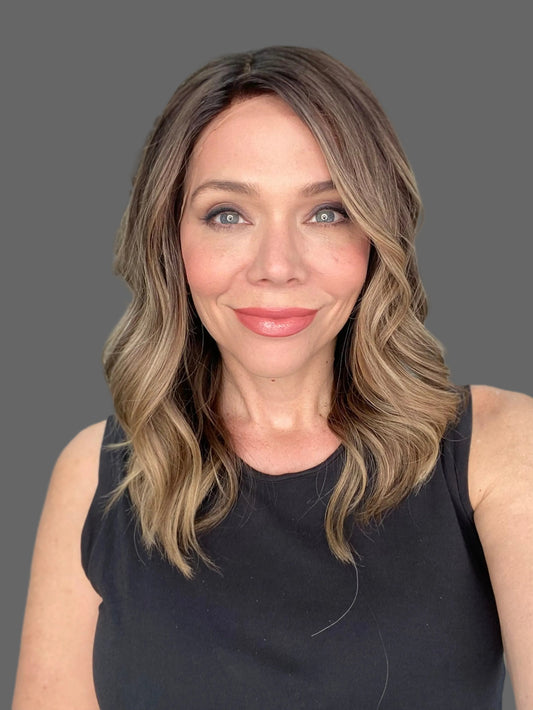 HUMAN HAIR HAND TIED DOUBLE LACE TOP WIG (MEDIUM CAP) # 8758