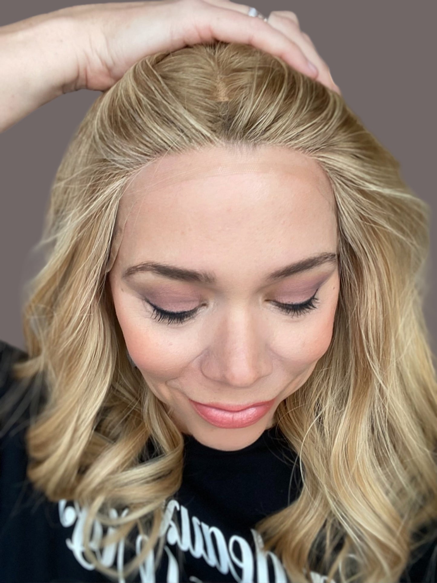 HUMAN HAIR HAND TIED SILICONE LINED WIG (MEDIUM CAP) STOCK # JL2-329.10