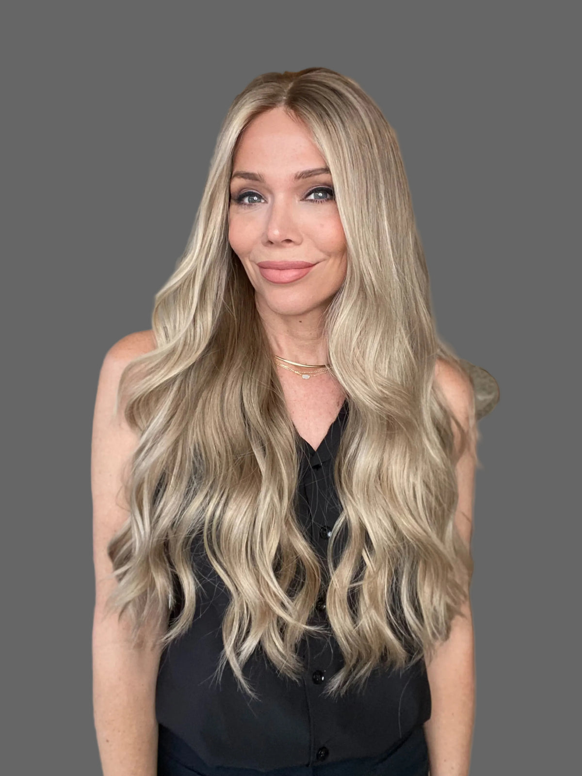 Long blonde Human hair  Lace top wig