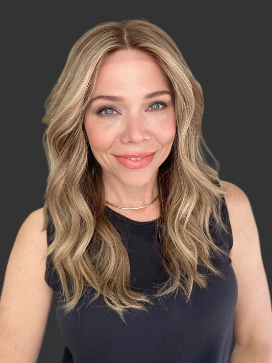 Human hair hand tied mono top wig