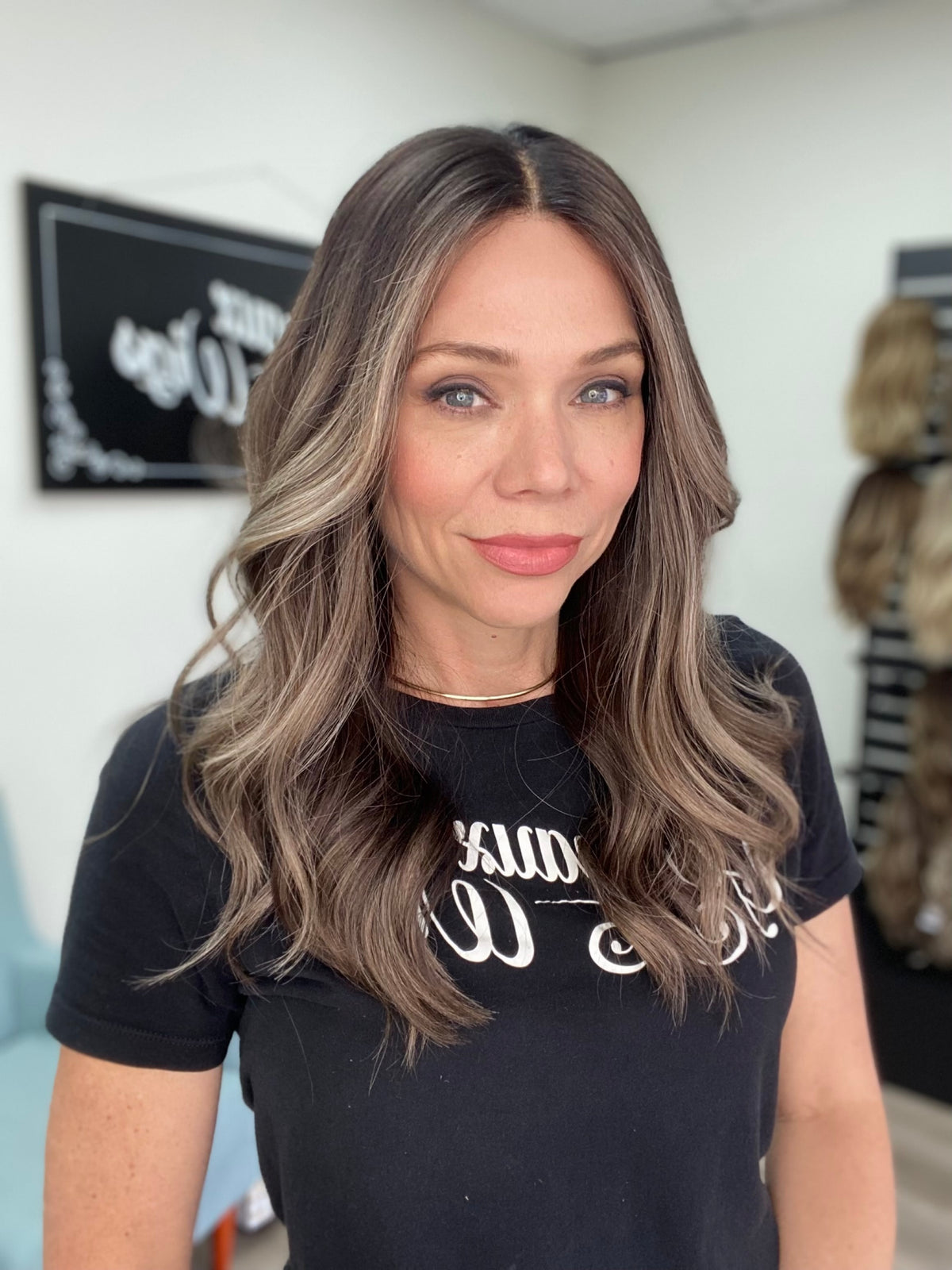HUMAN HAIR LACE TOP WIG (MEDIUM CAP) # 8777