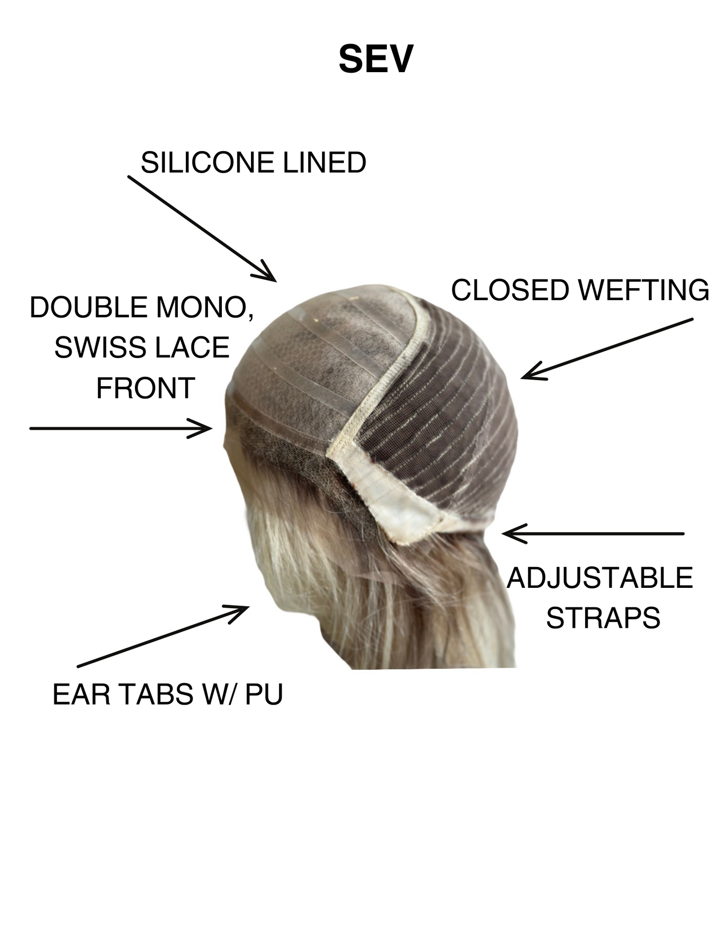 #G- 7909 GARDEAUX DELUXE MONO TOP WIG (SMALL CAP)