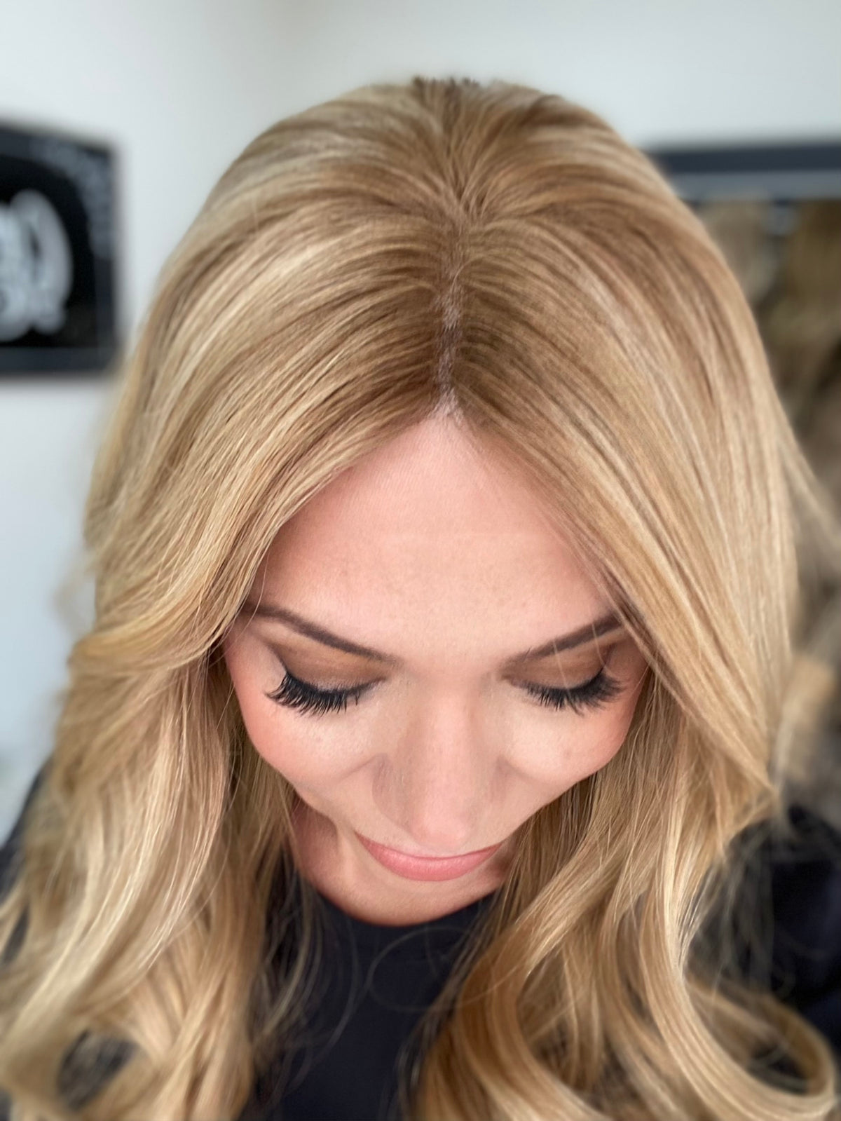 HUMAN HAIR HAND TIED MONO TOP WIG STOCK # JL2O-302.14
